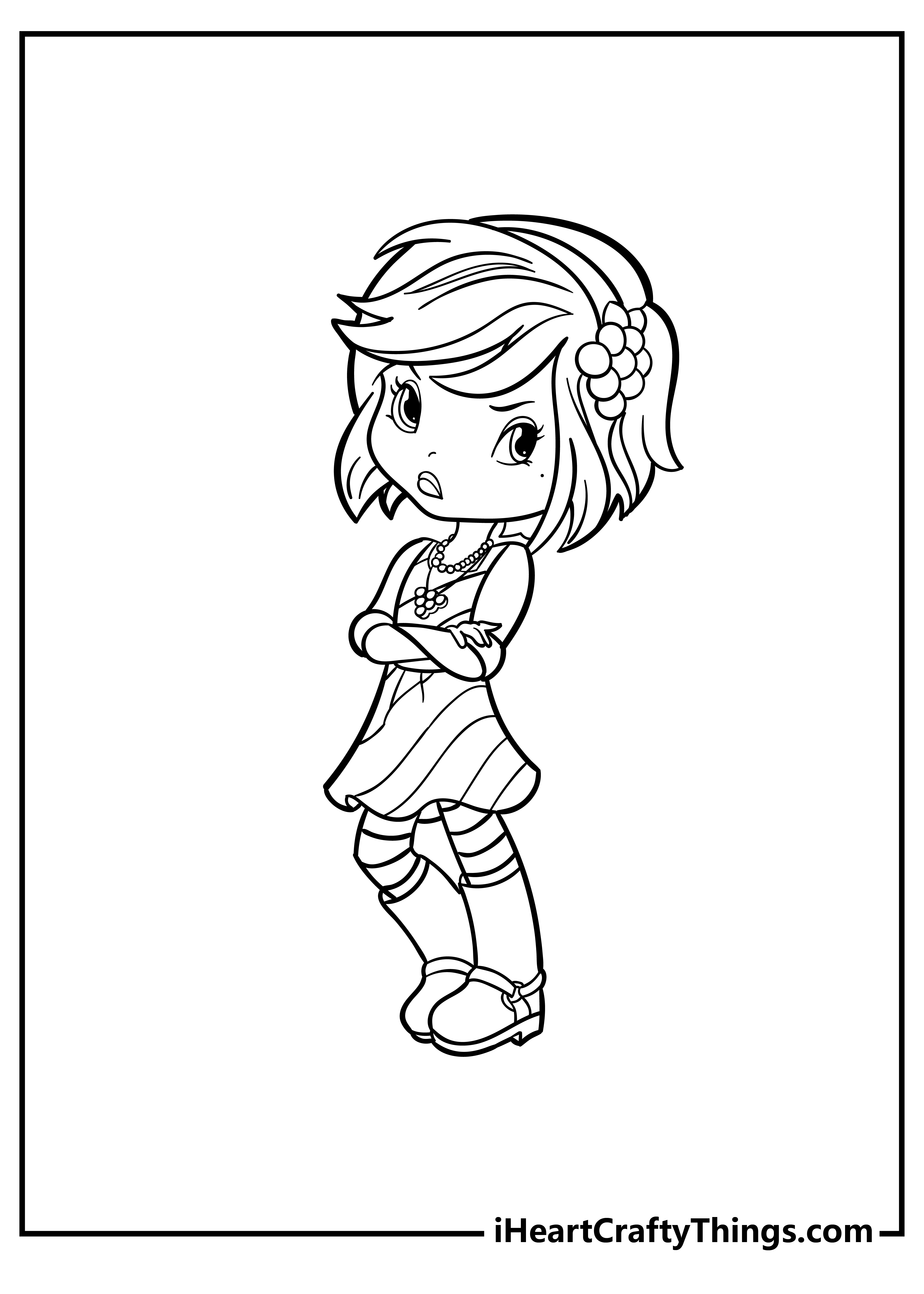 FREE Printable Strawberry Shortcake Coloring Page - Jinxy Kids