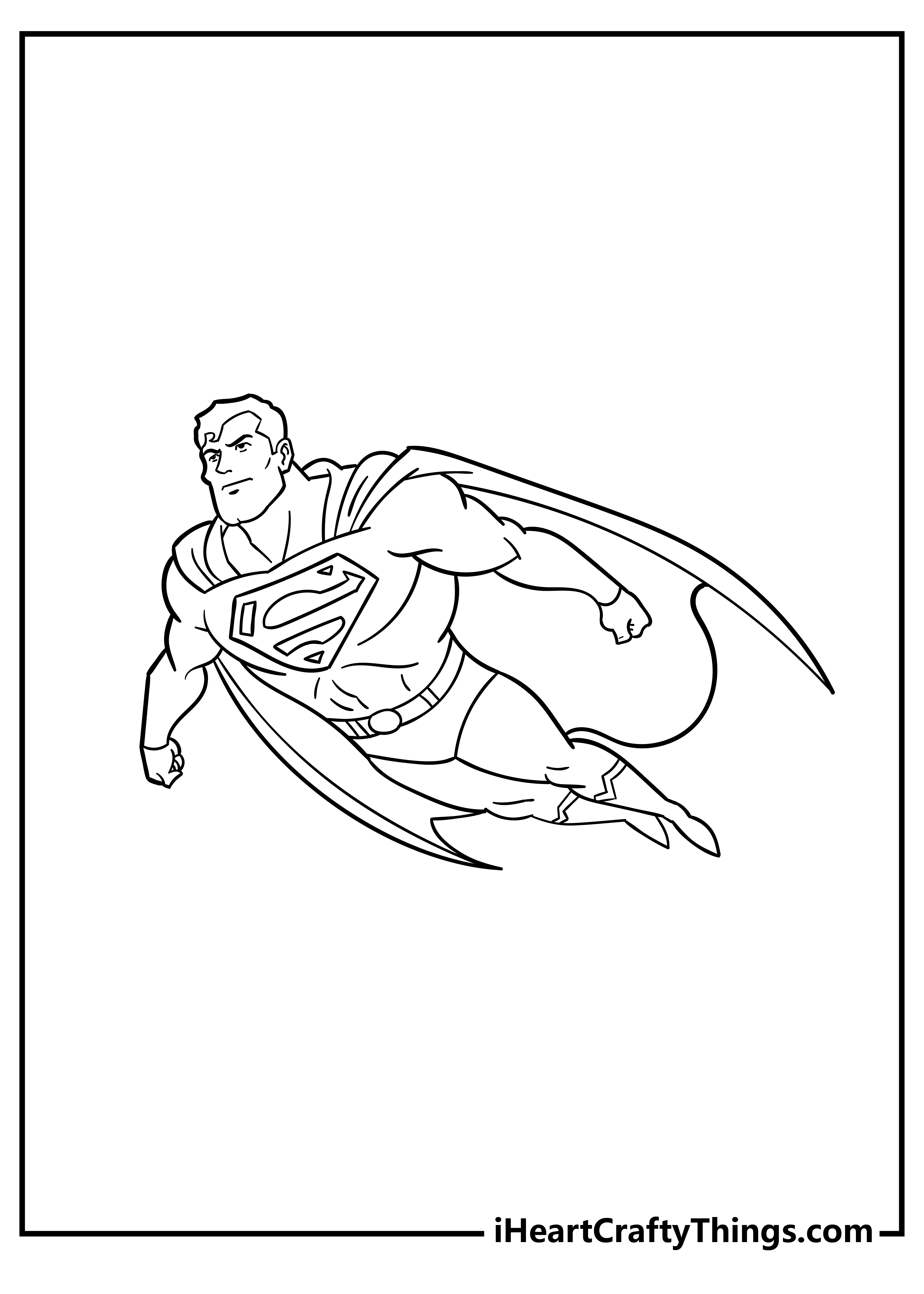 Superman Easy Coloring Pages