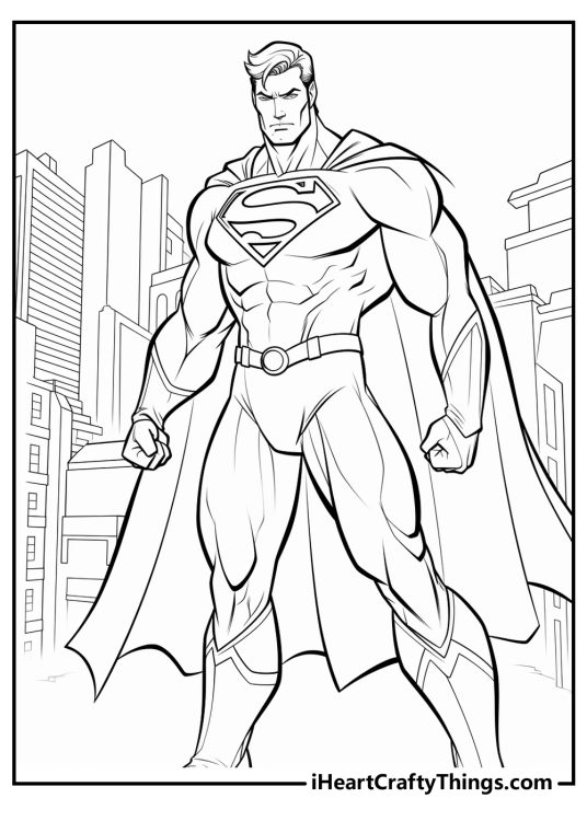 Superman Coloring Pages (20 Free Printables)