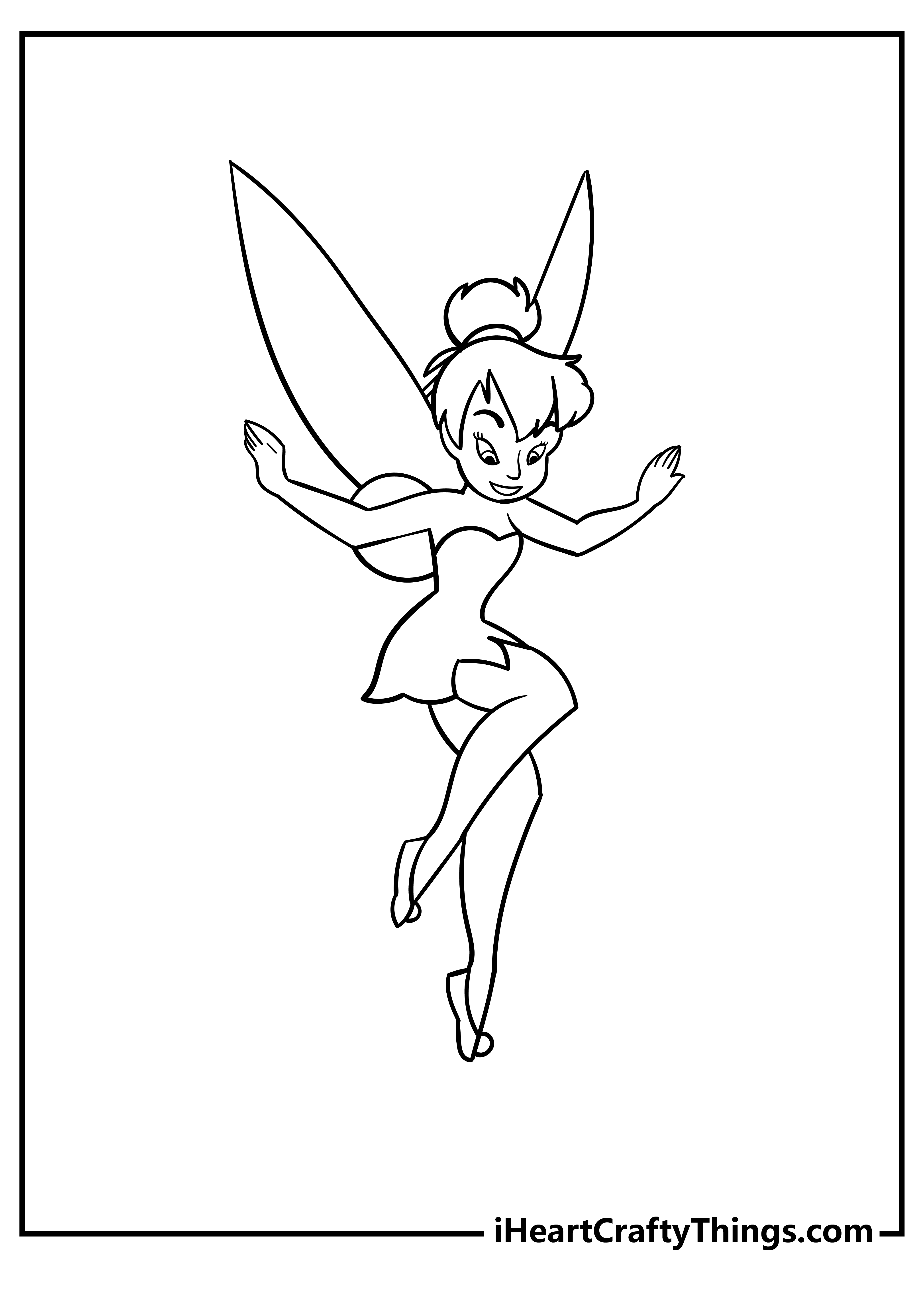 Tinkerbell Easy Coloring Pages