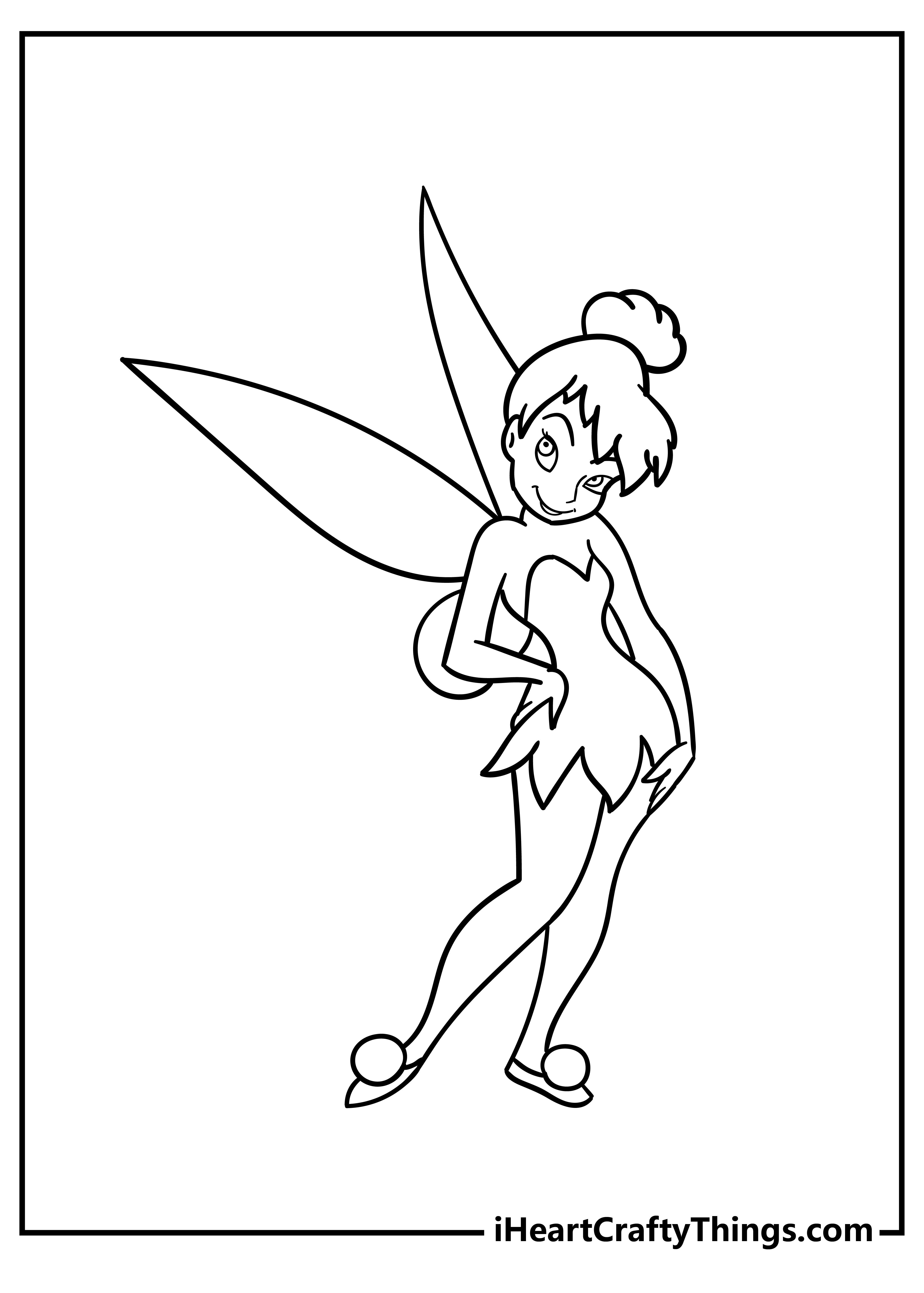 Tinkerbell deals coloring page