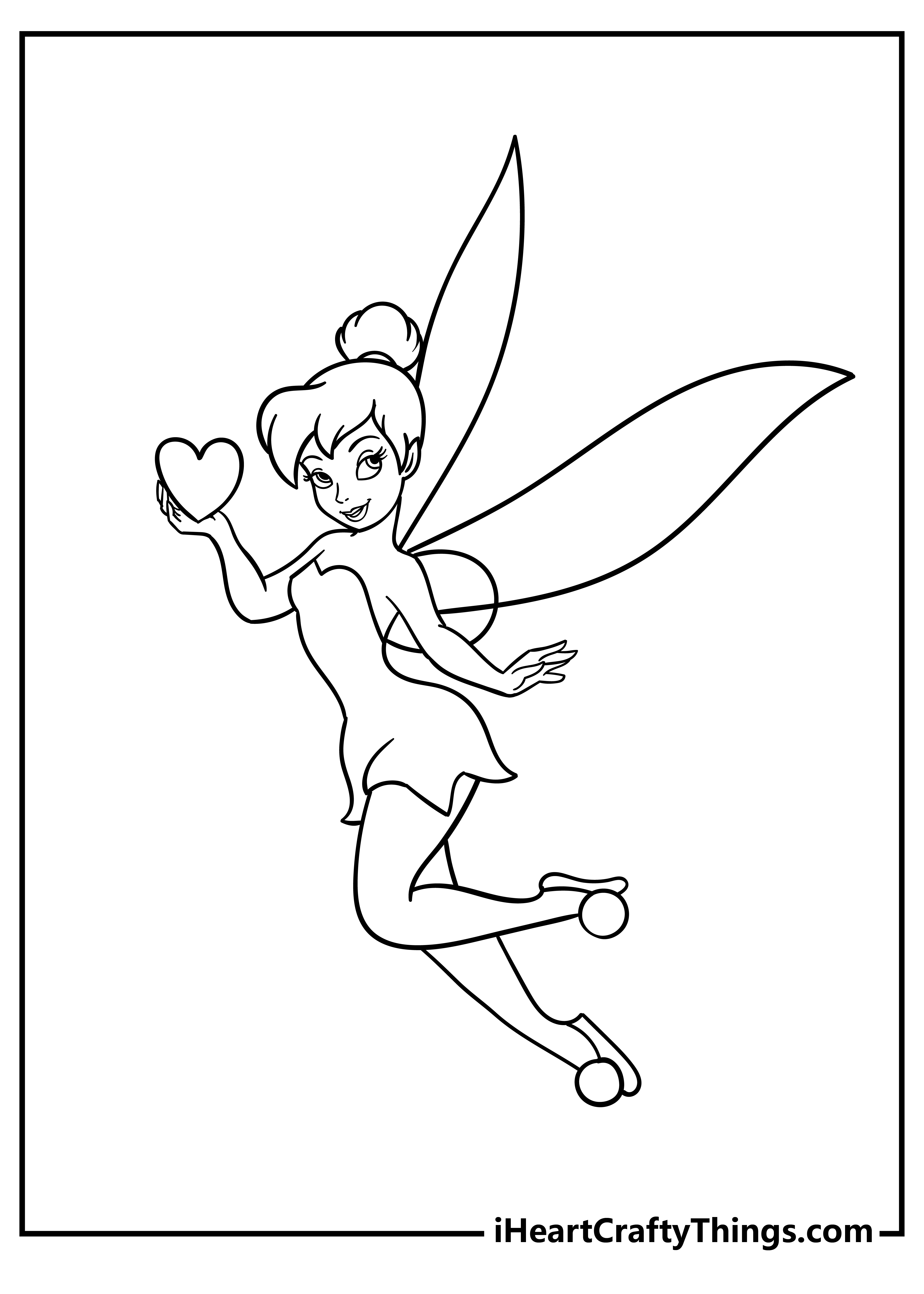 Tinkerbell Coloring Sheet for children free download