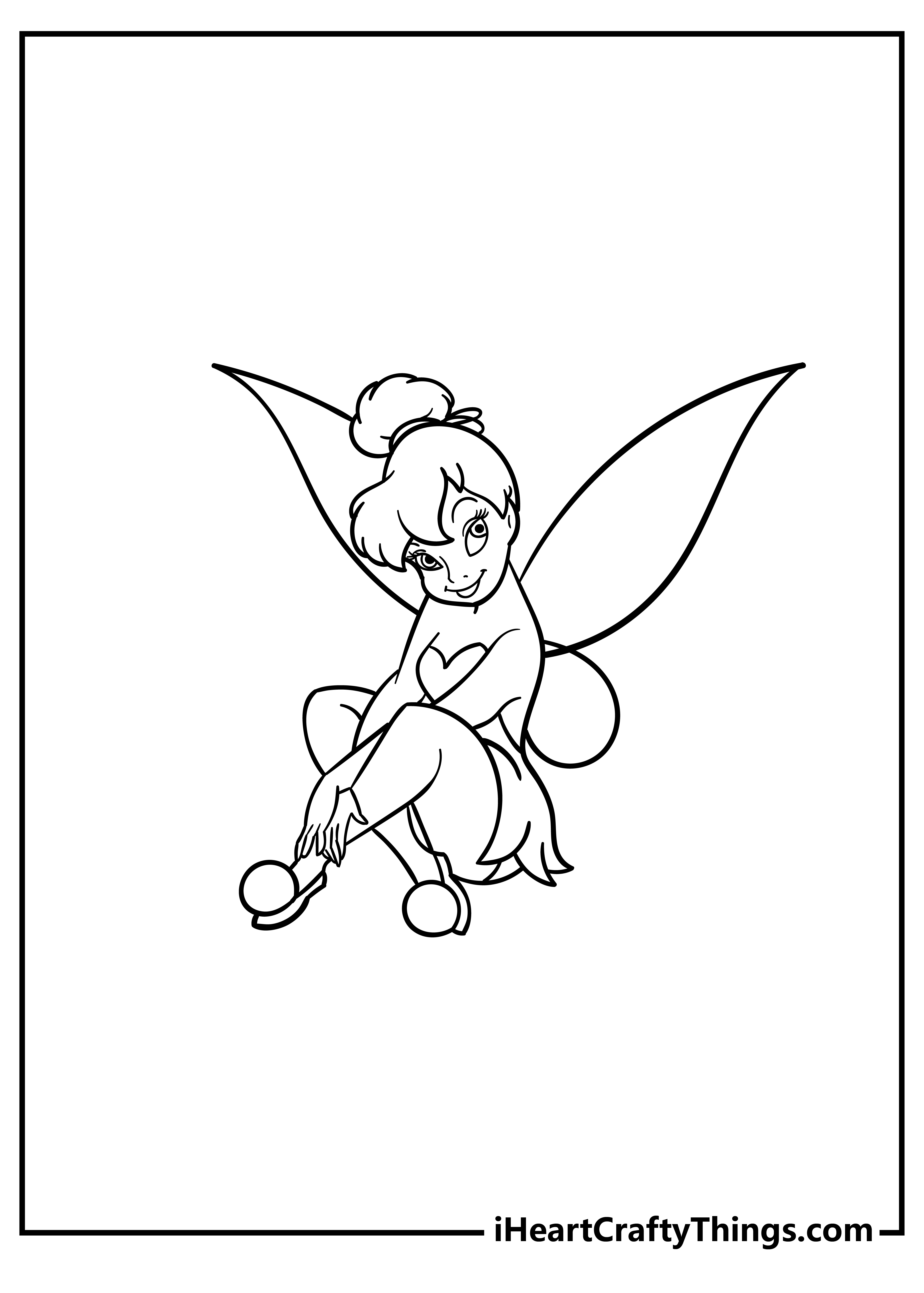 Tinkerbell Coloring Original Sheet for children free download