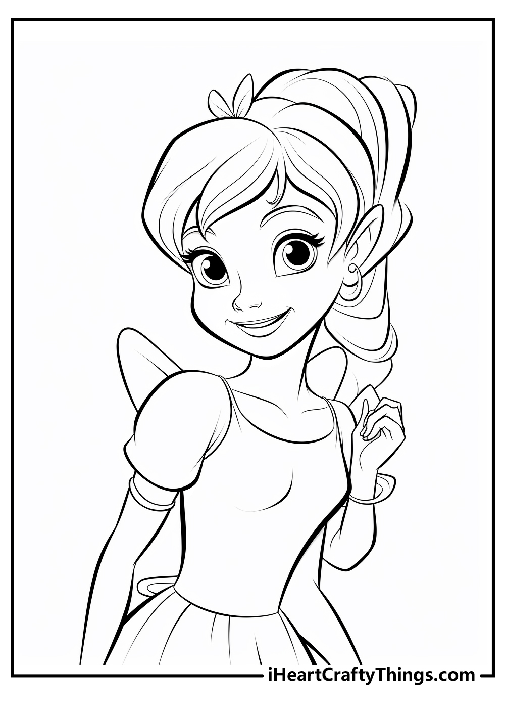 tinkerbell coloring printable for kids