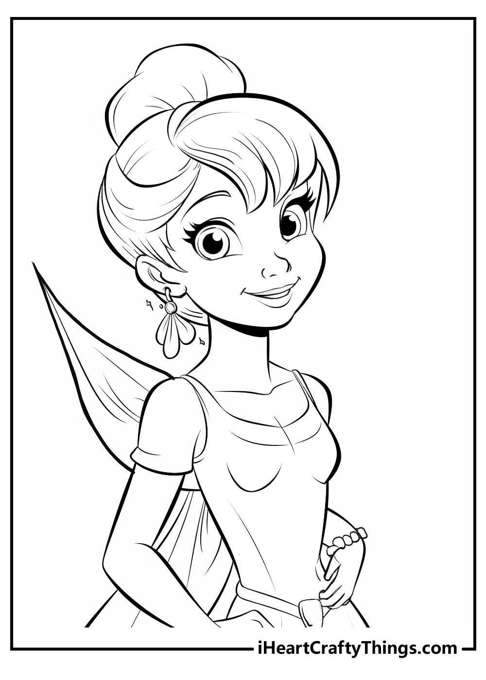 original tinker bell coloring pages