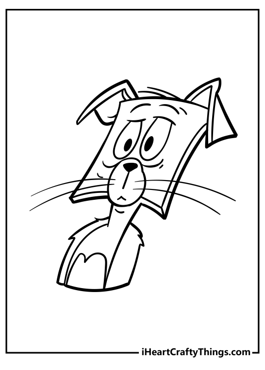 Tom and Jerry-themed printable page featuring completely flattened and not happy-looking Tom