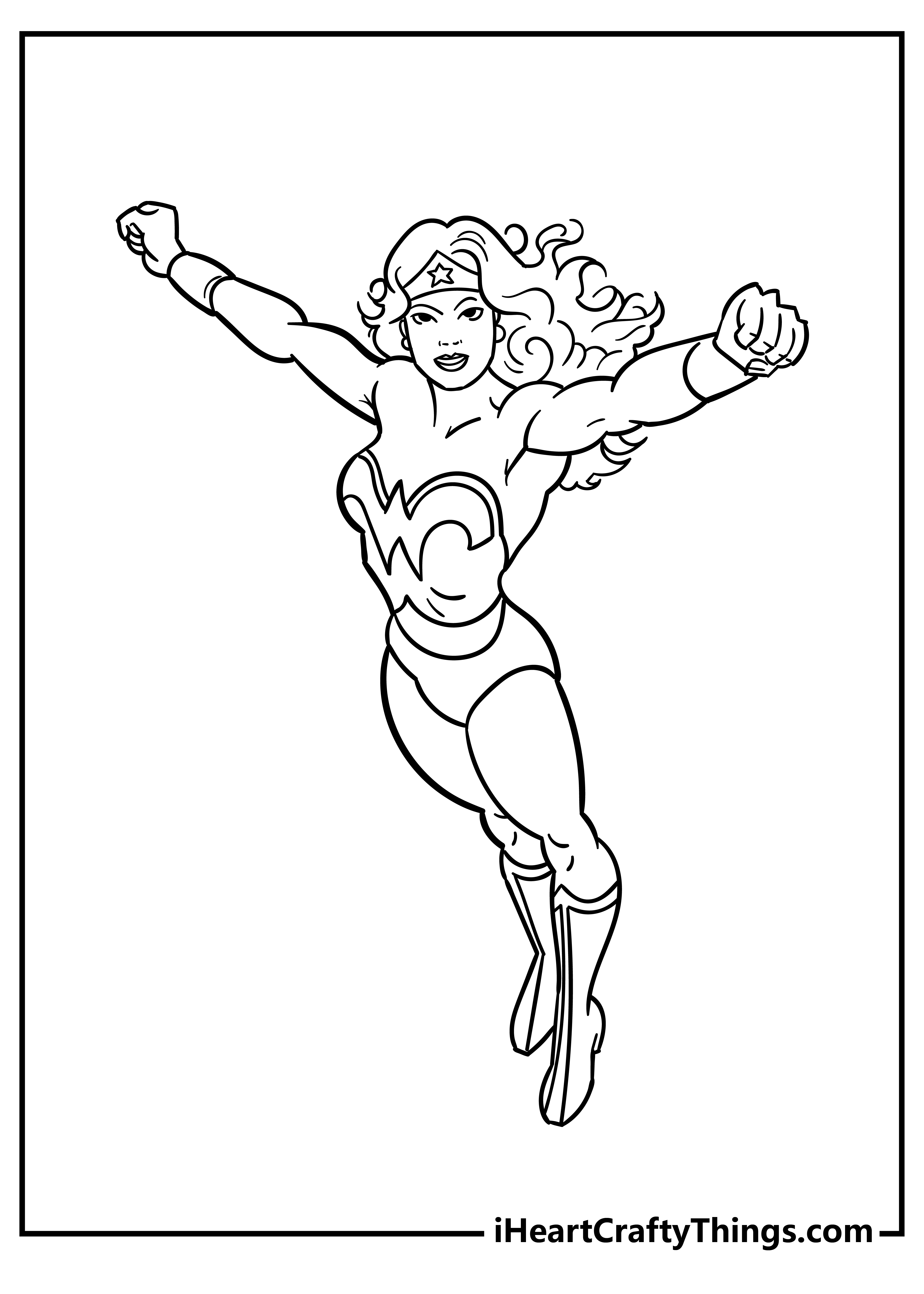 Wonder Woman Coloring Book free printable