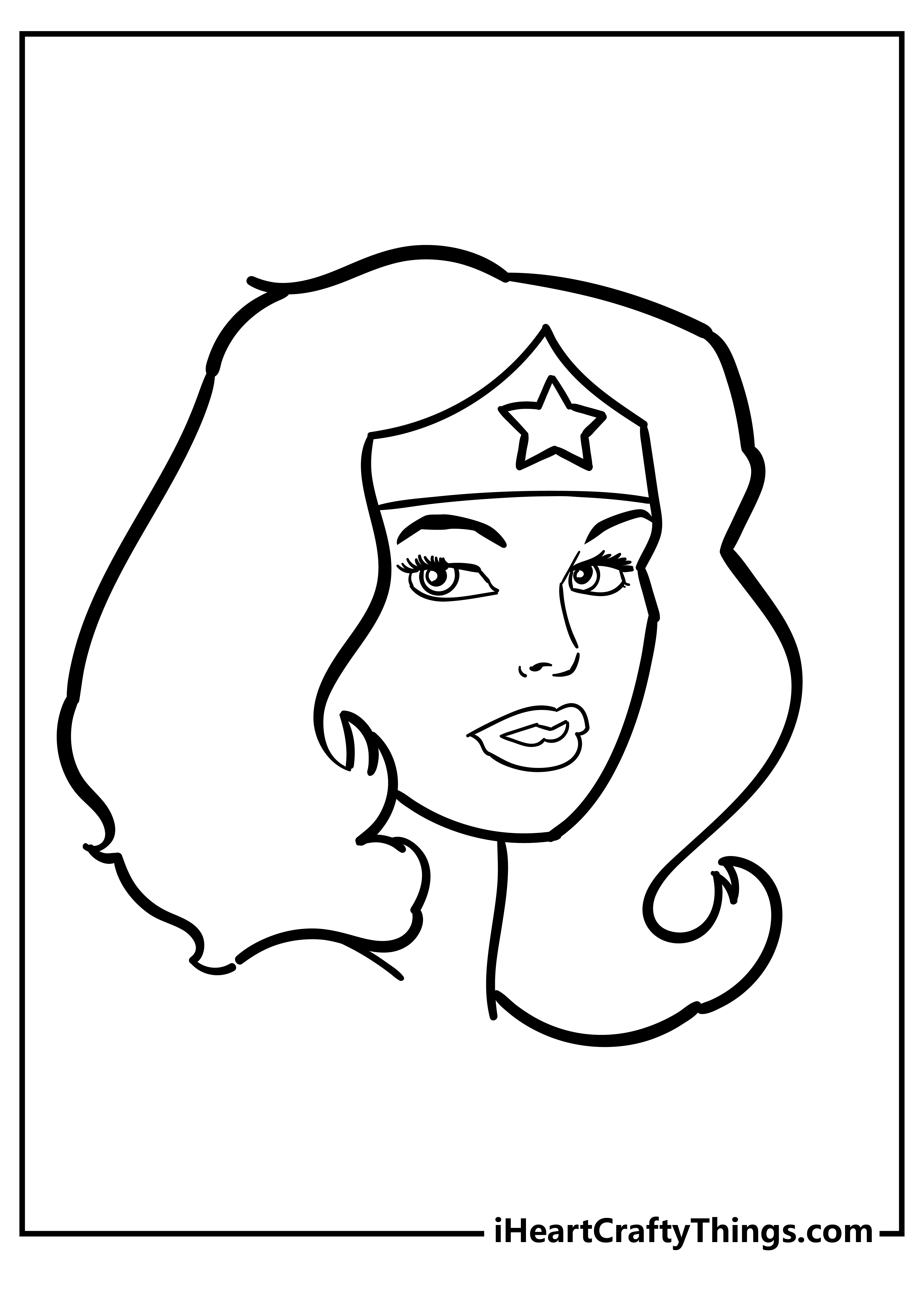 Wonder Woman Coloring Book for kids free printable