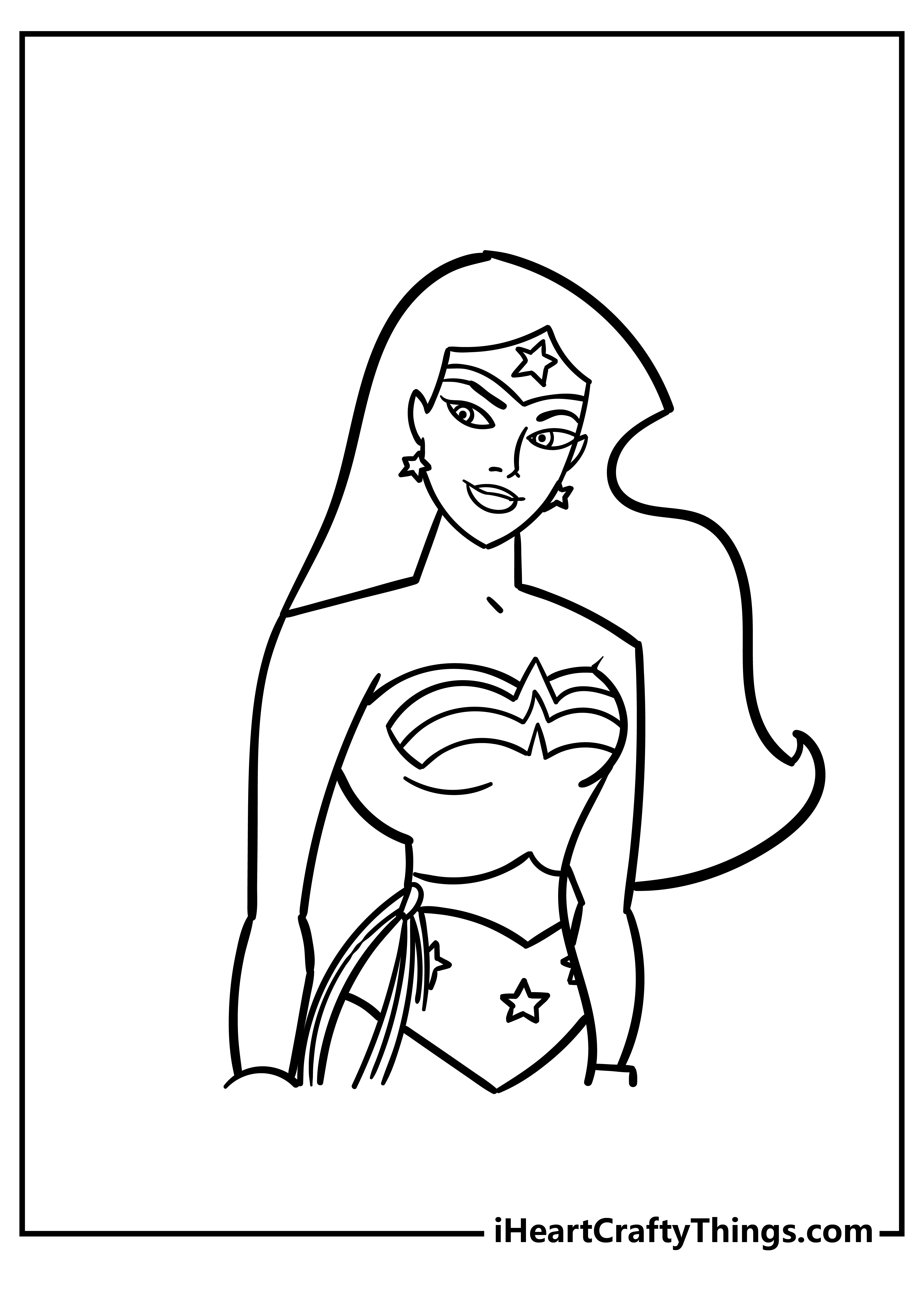Wonder Woman Coloring Pages for adults free printable