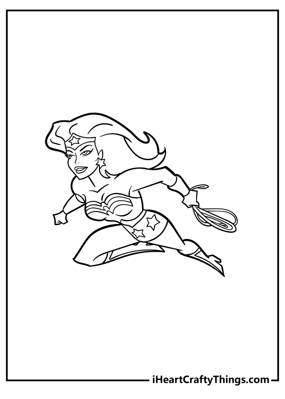 20 Wonder Woman Coloring Pages (Free Cute PDF Printables)