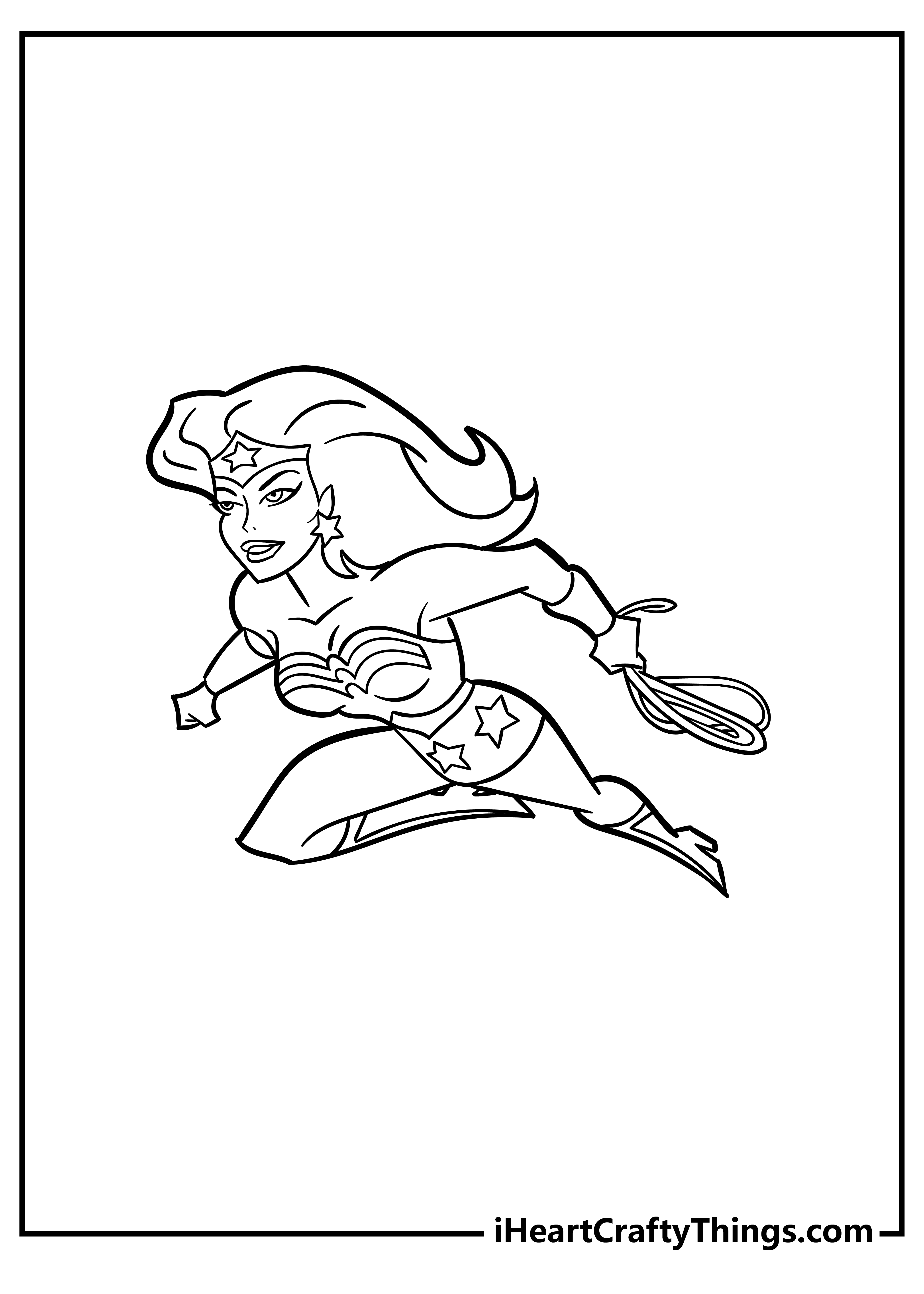 Wonder Woman Coloring Pages free pdf download