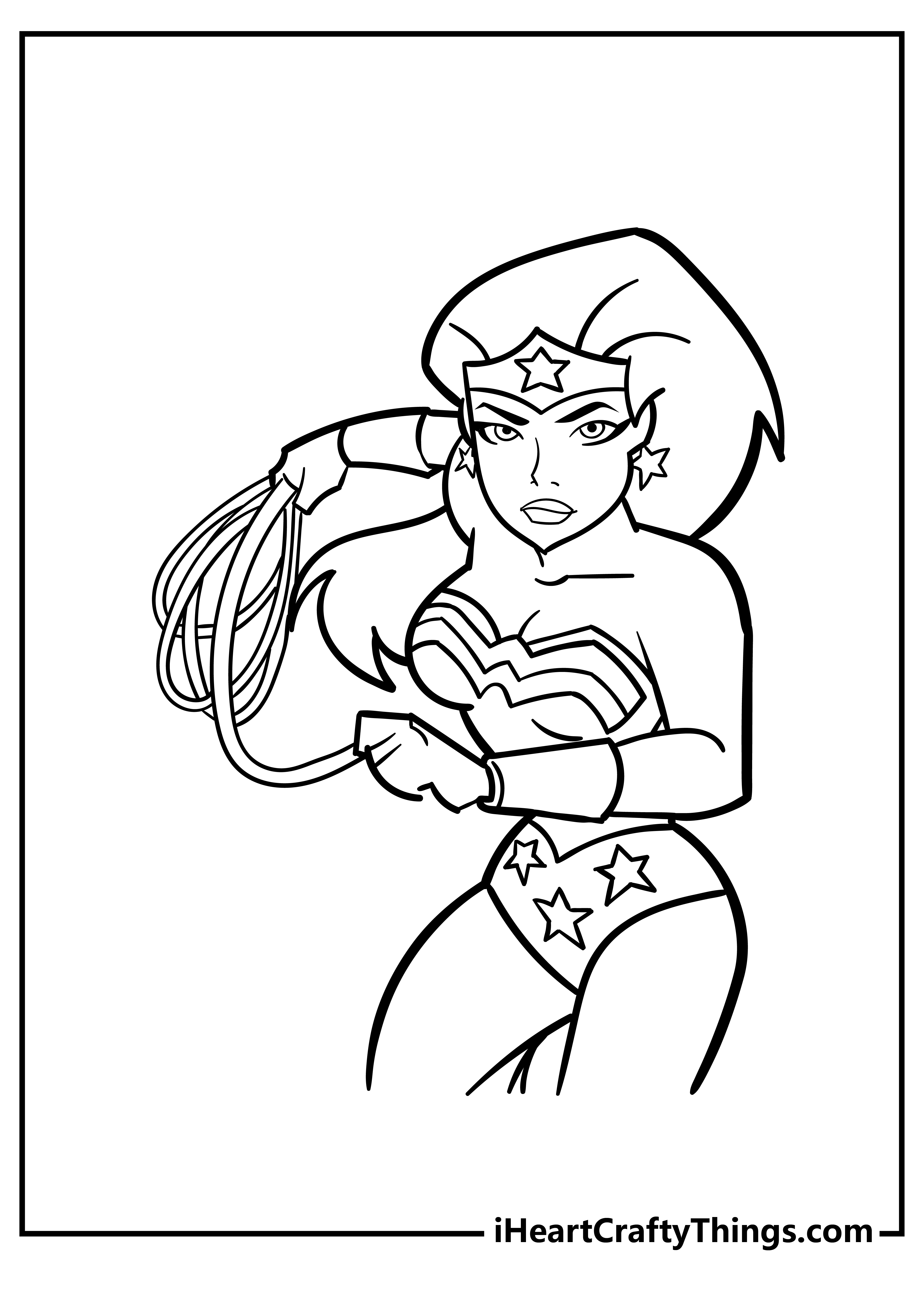 Wonder Woman Coloring Pages for preschoolers free printable