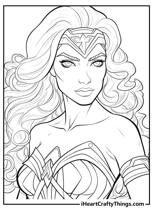 20 Wonder Woman Coloring Pages (Free Cute PDF Printables)