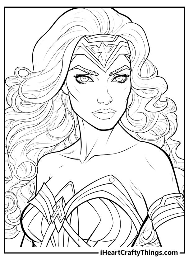 Wonder Woman Coloring Pages (100% Free Printables)