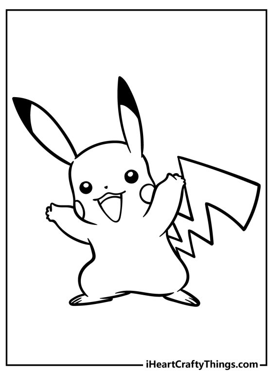 Pikachu Coloring Pages (100% Free Printables)