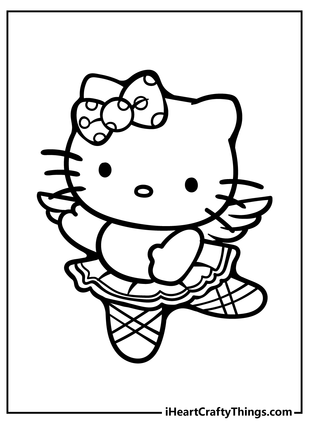 Hello Kitty coloring pages free printable