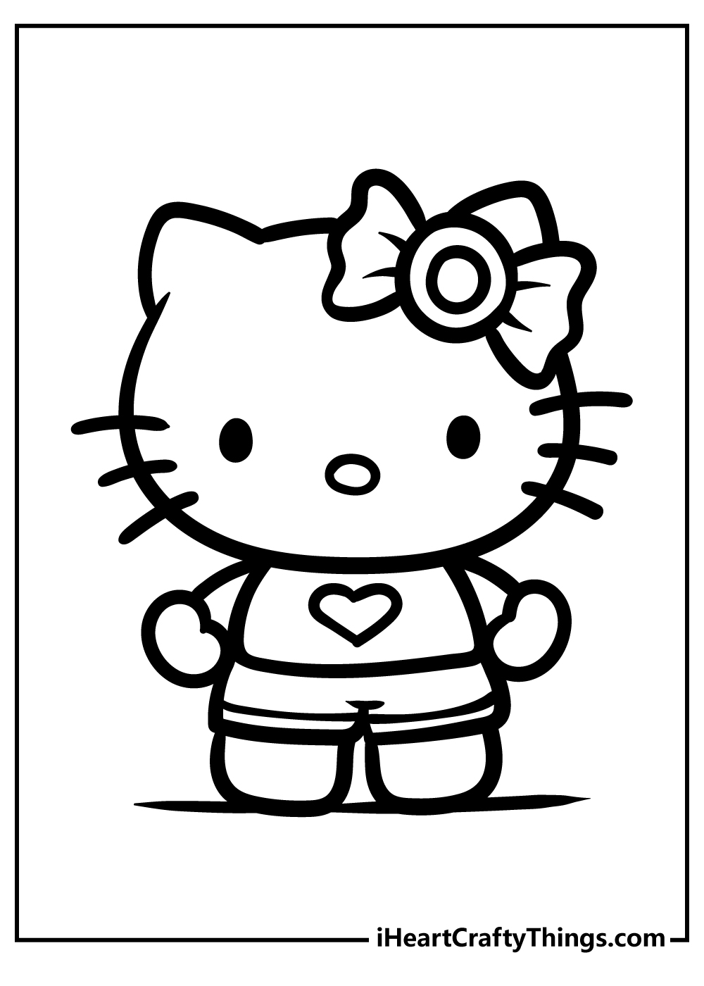 hello kitty and family coloring pages