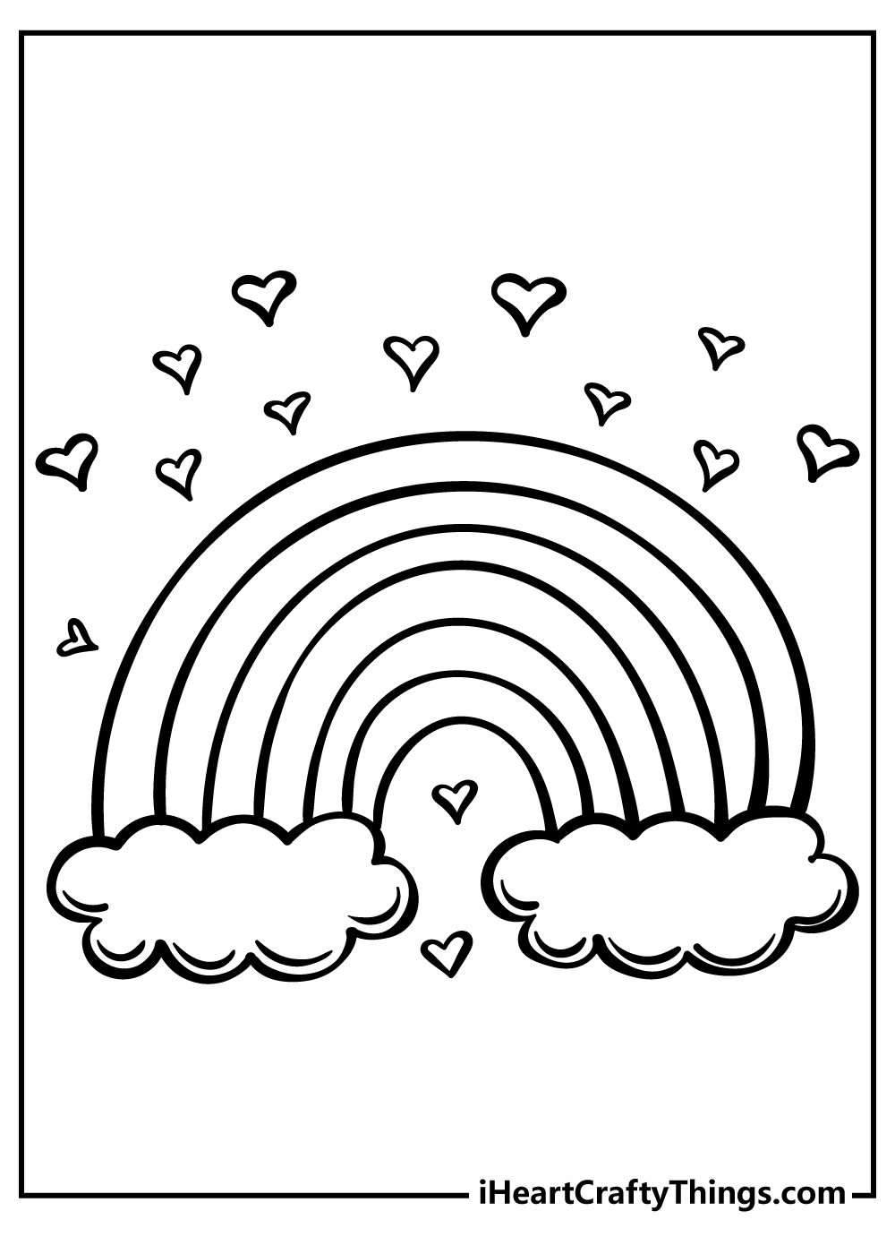 Rainbow coloring pages free printable