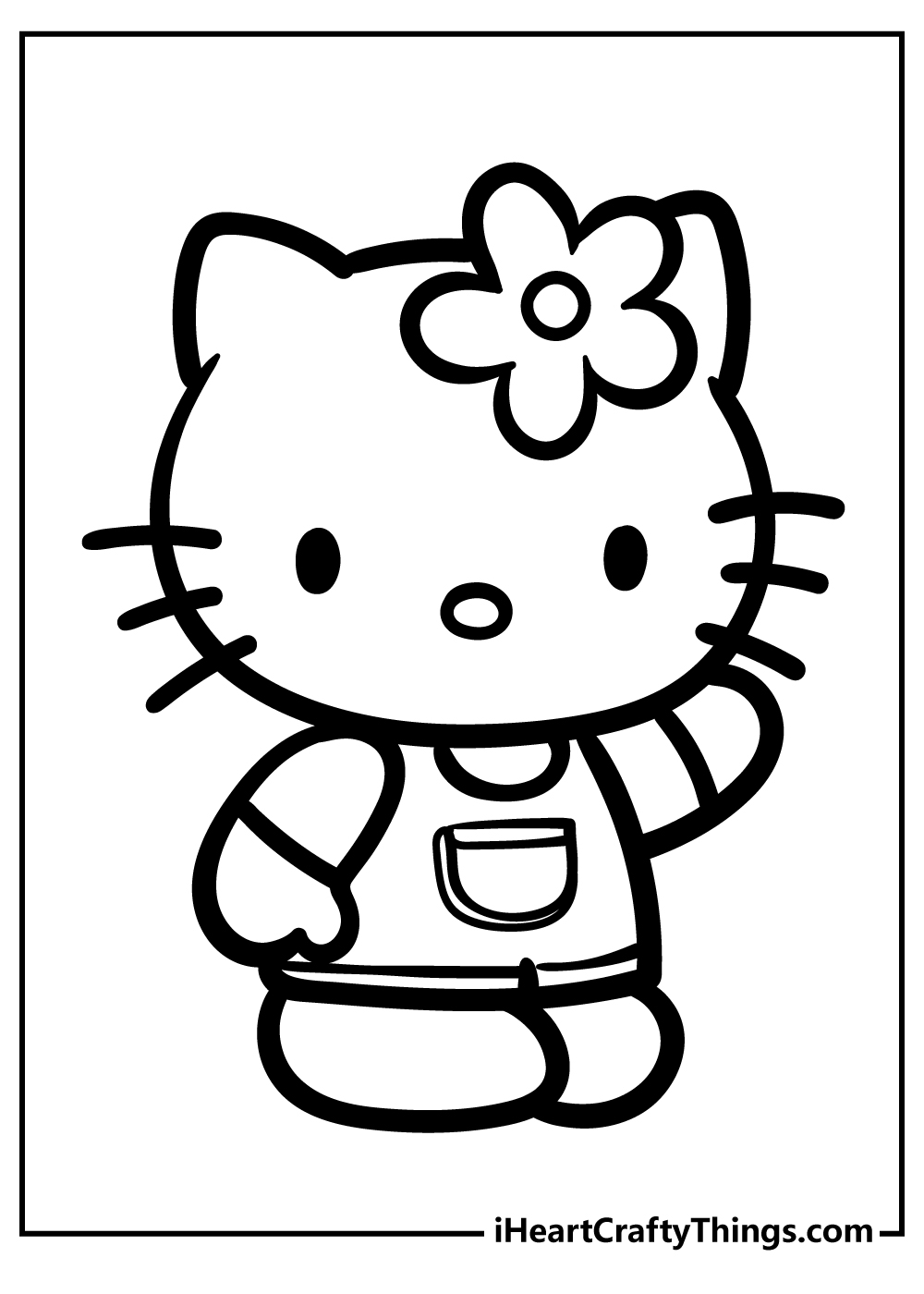 hello kitty and family coloring pages