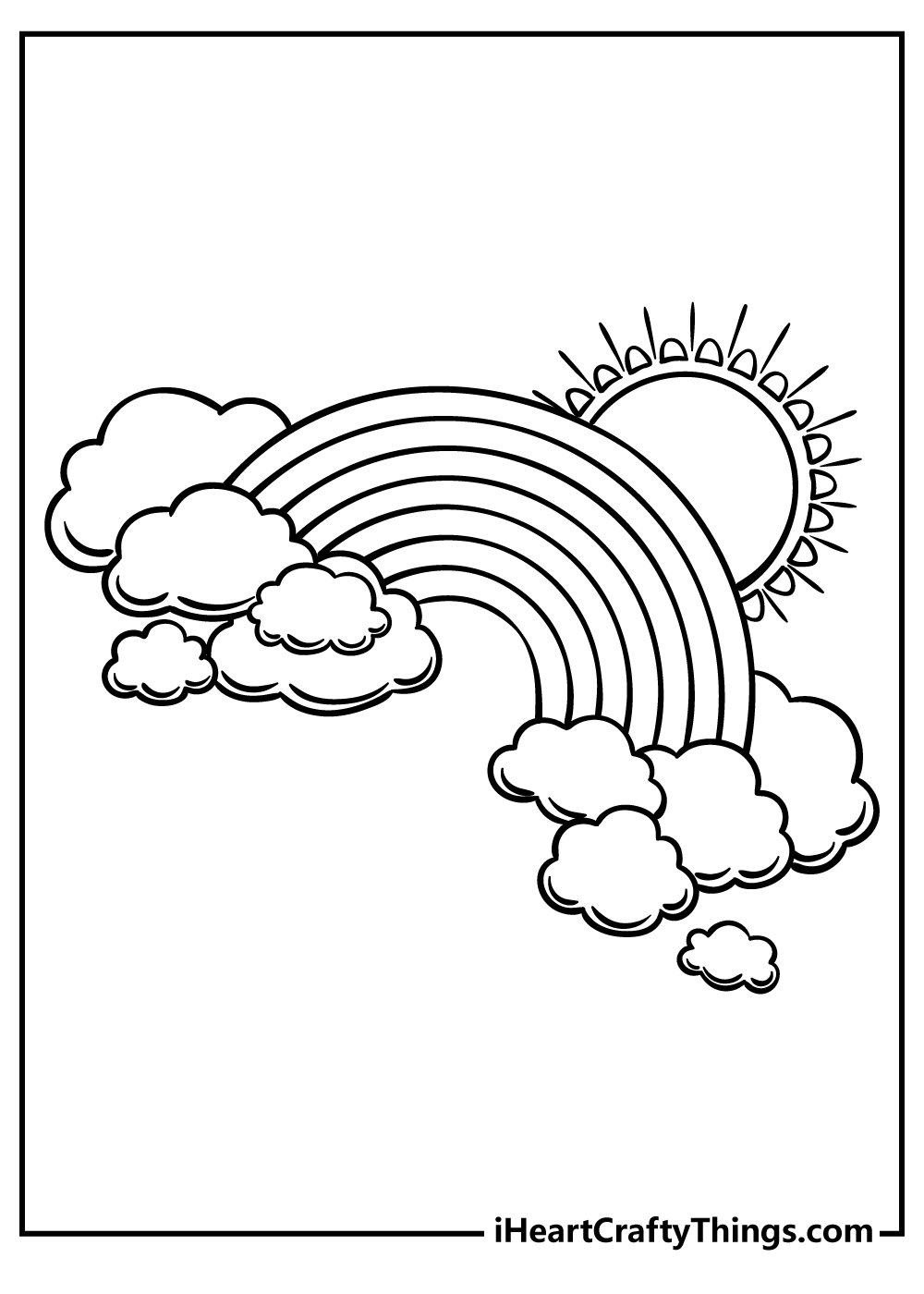 How to Draw a Rainbow and Clouds Easy with Coloring 