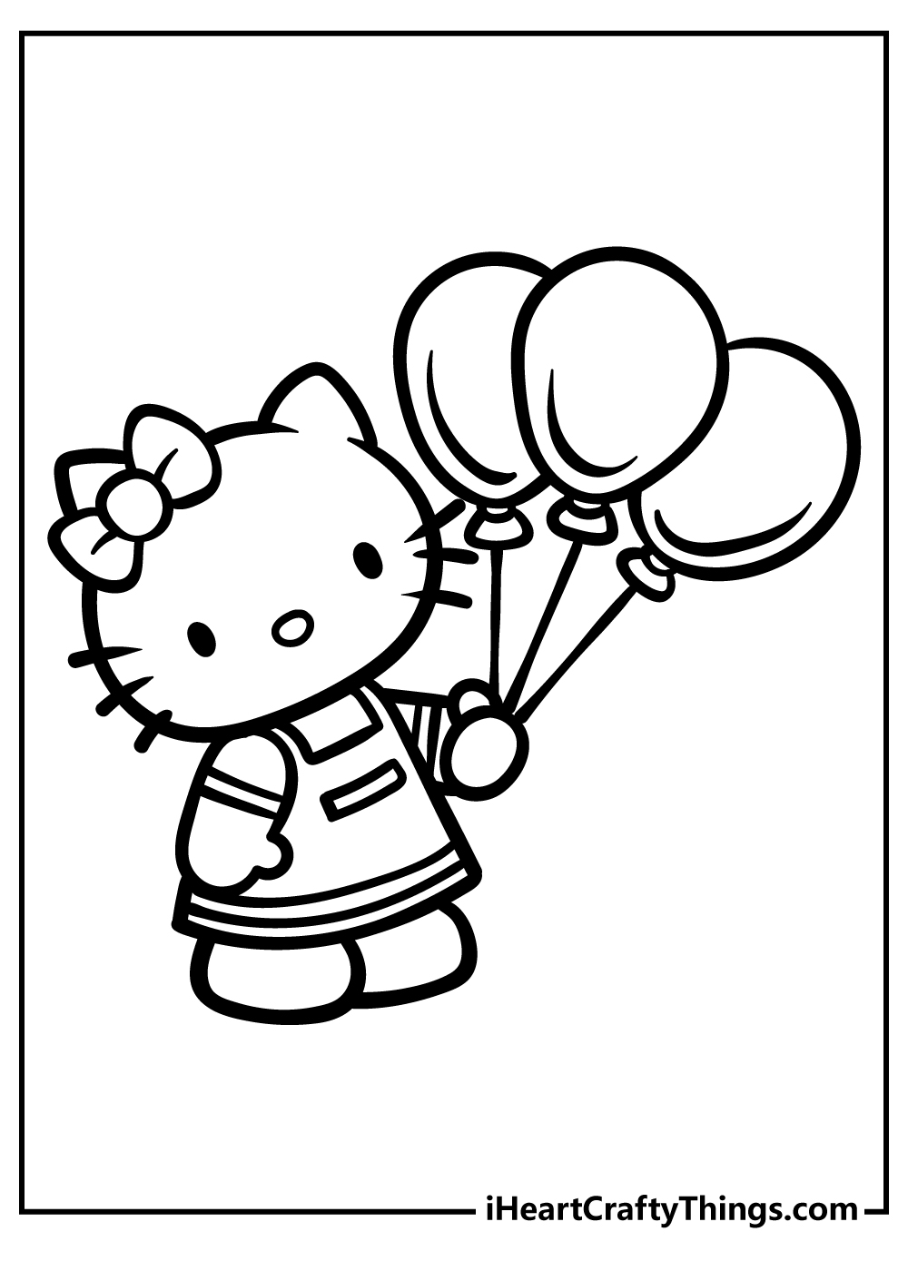 Hello Kitty coloring pages free printable