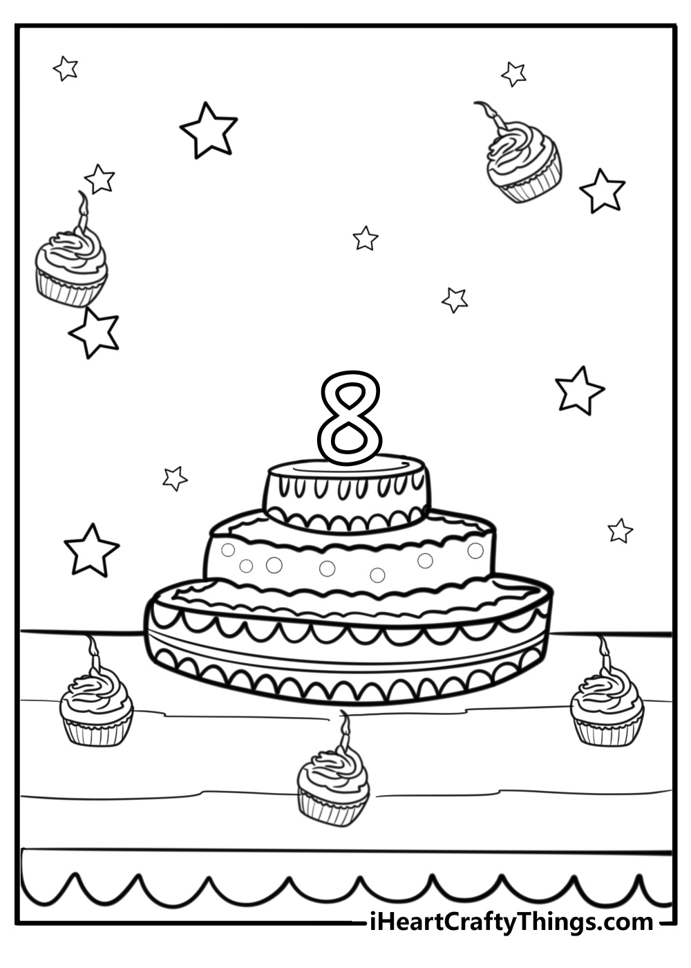 8th birthday coloring pages