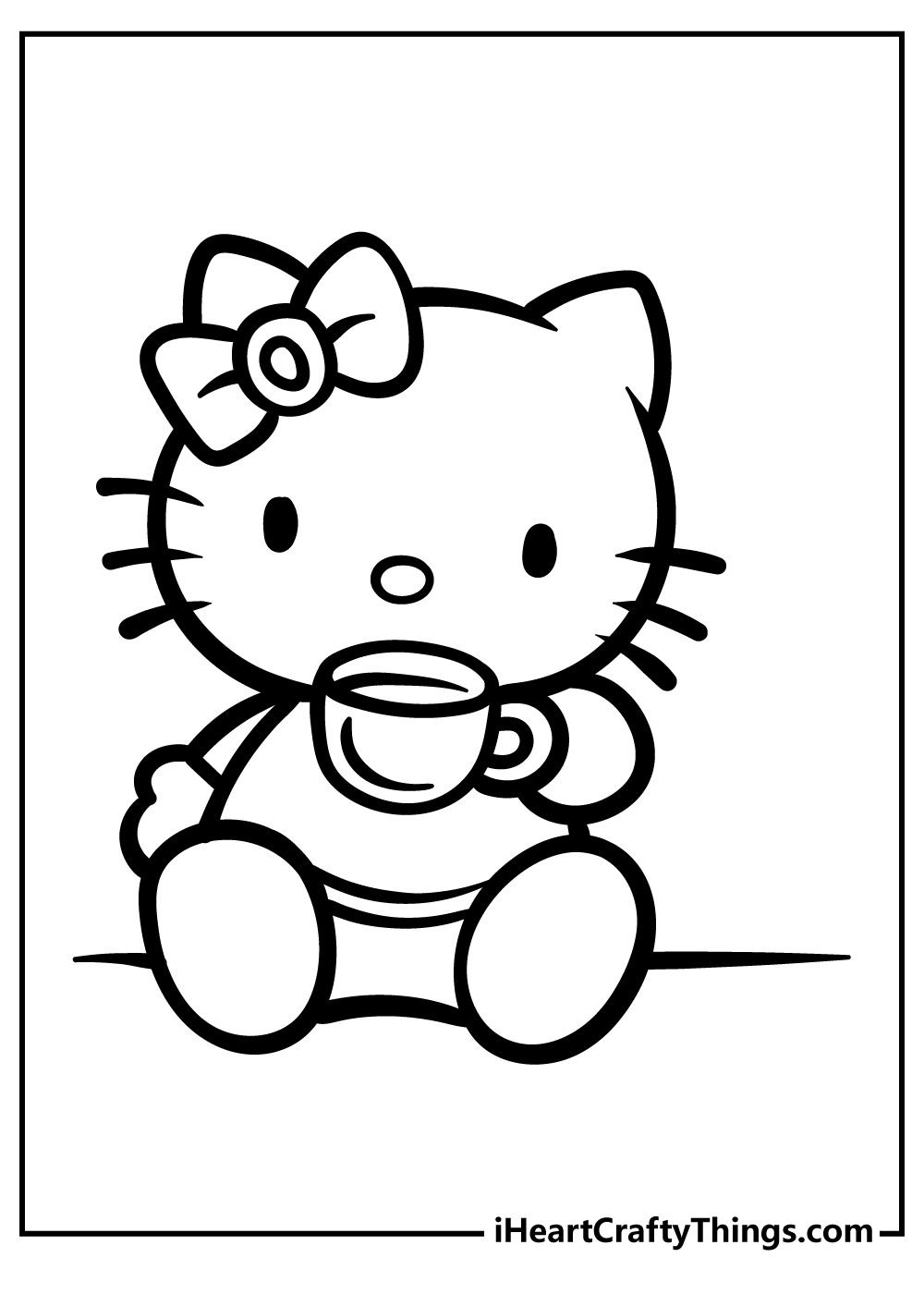 hello kitty thanksgiving coloring page