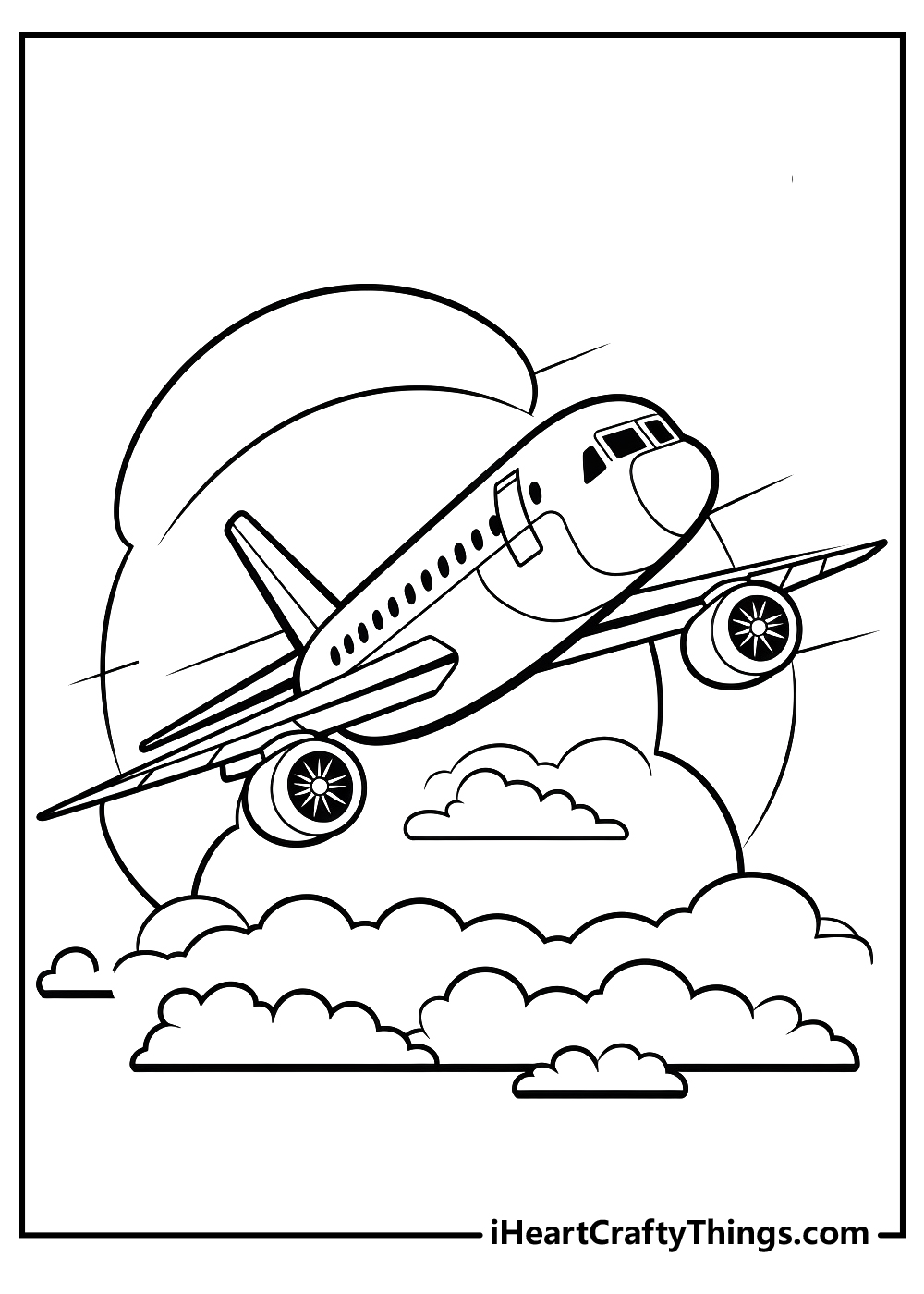 airplane coloring sheet free download