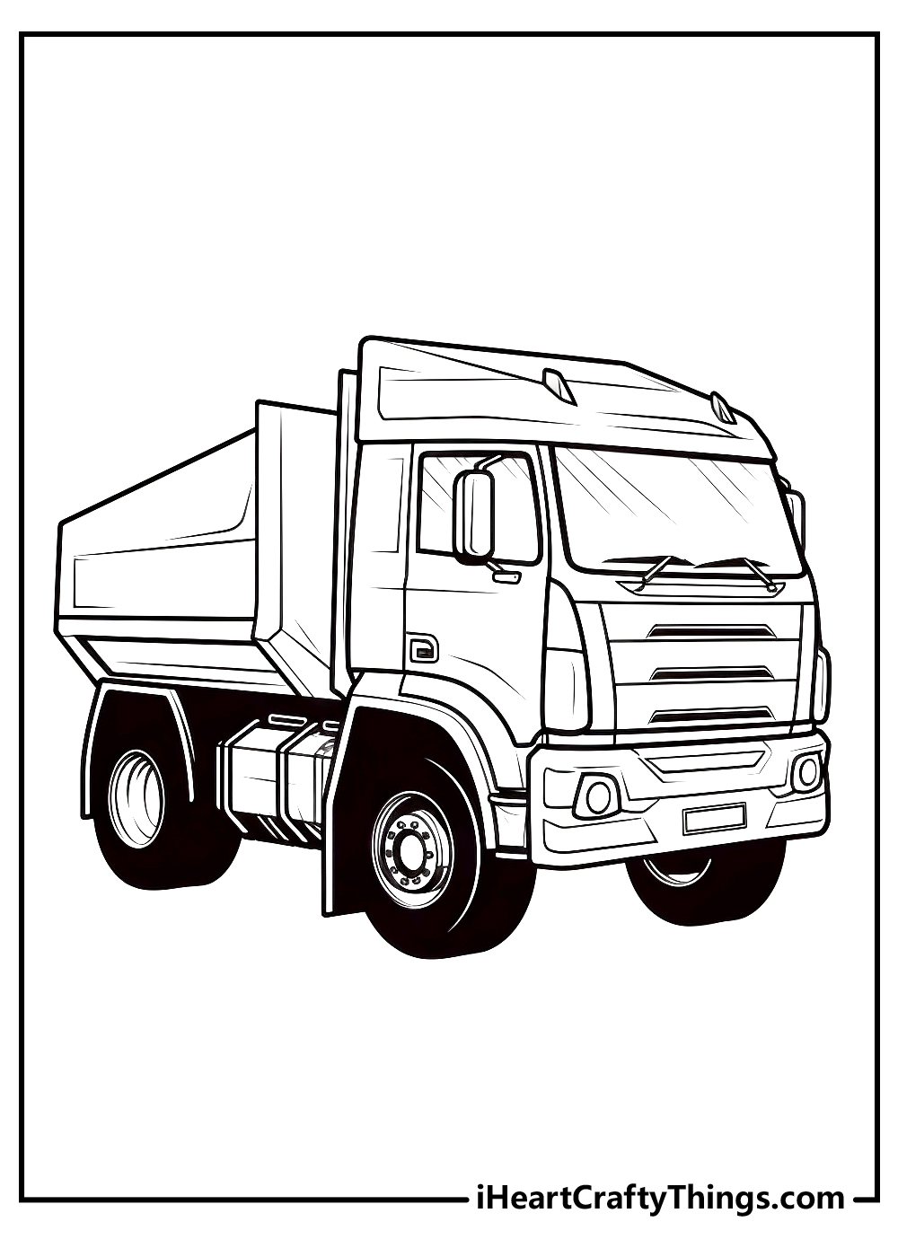 dump truck coloring printable