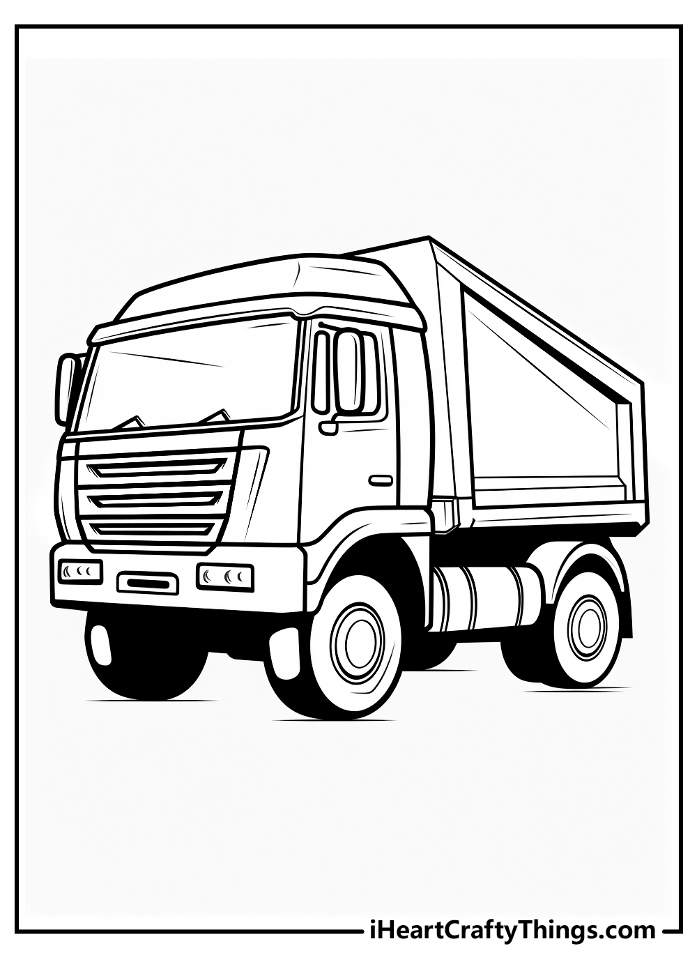 dump truck coloring printable free download
