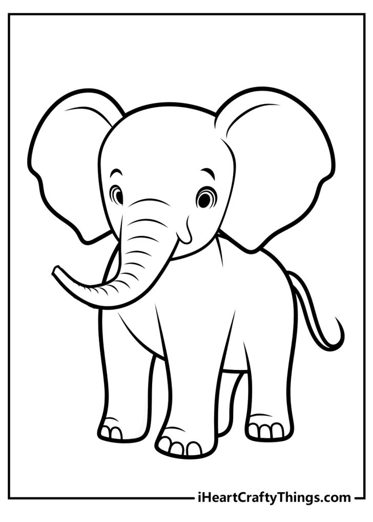 Elephant Coloring Pages (100% Free Printables)