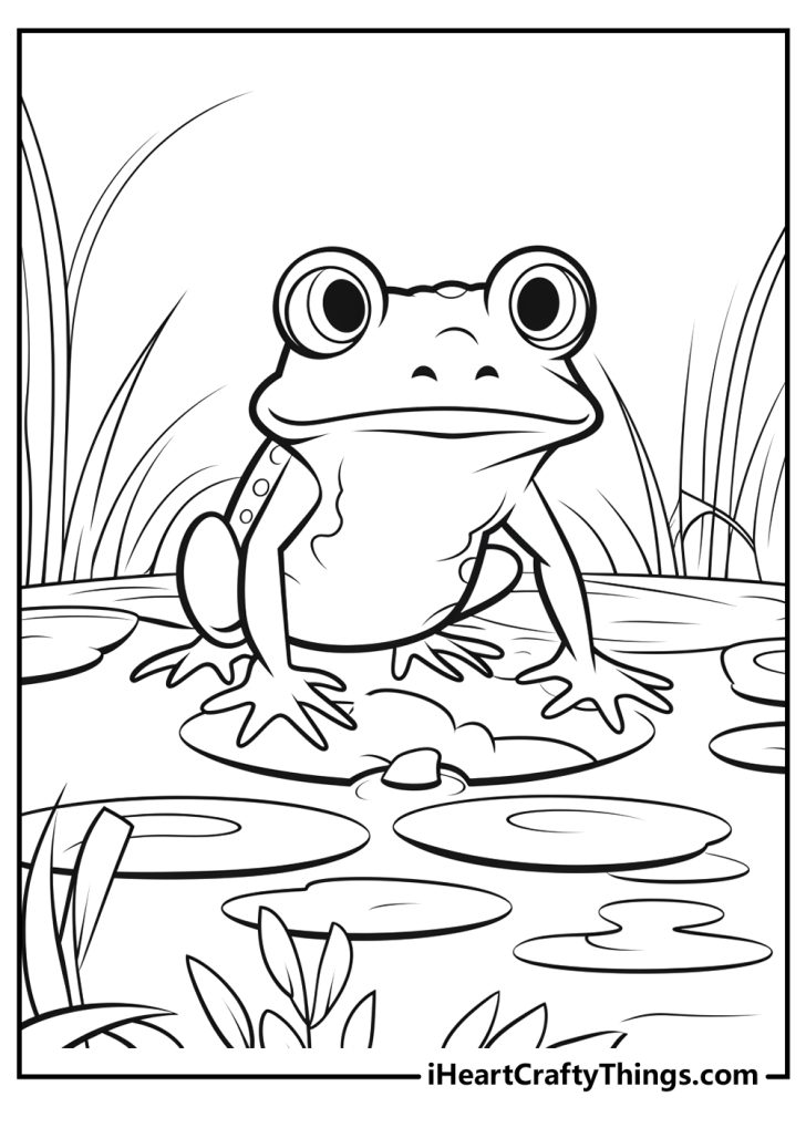 Frog Coloring Pages (100% Free Printables)