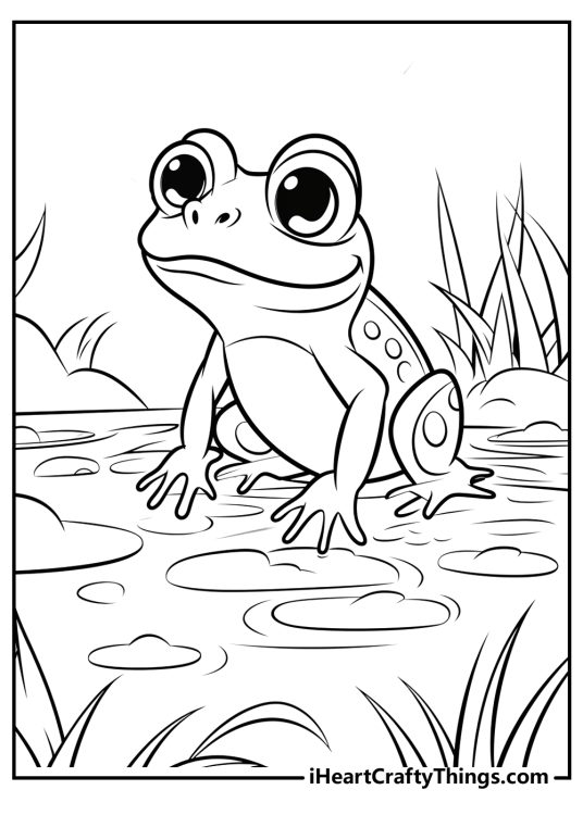 Frog Coloring Pages (100% Free Printables)