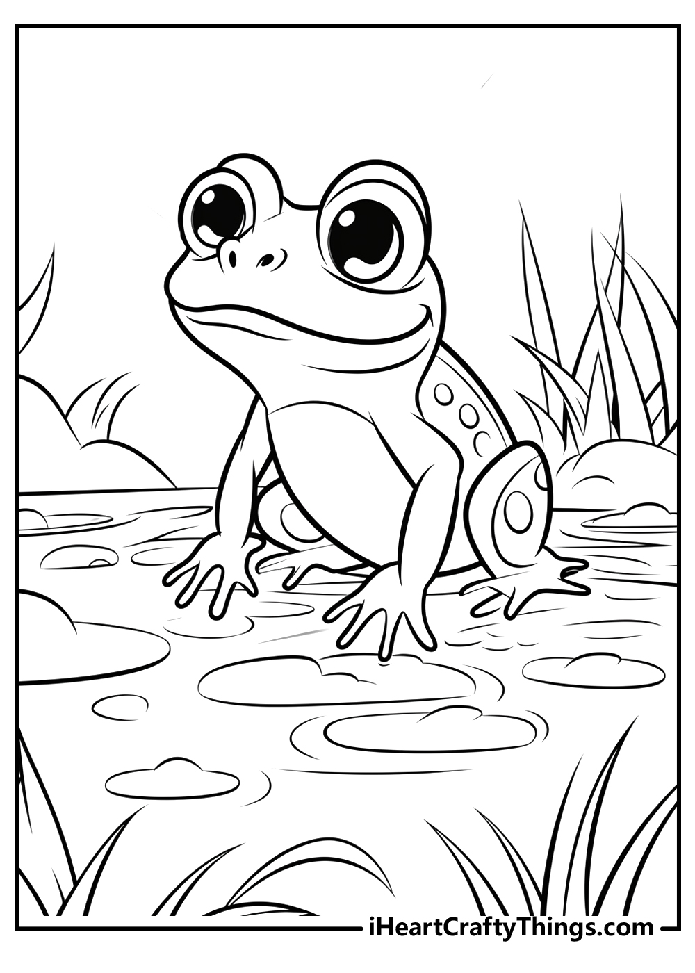 frog coloring printable