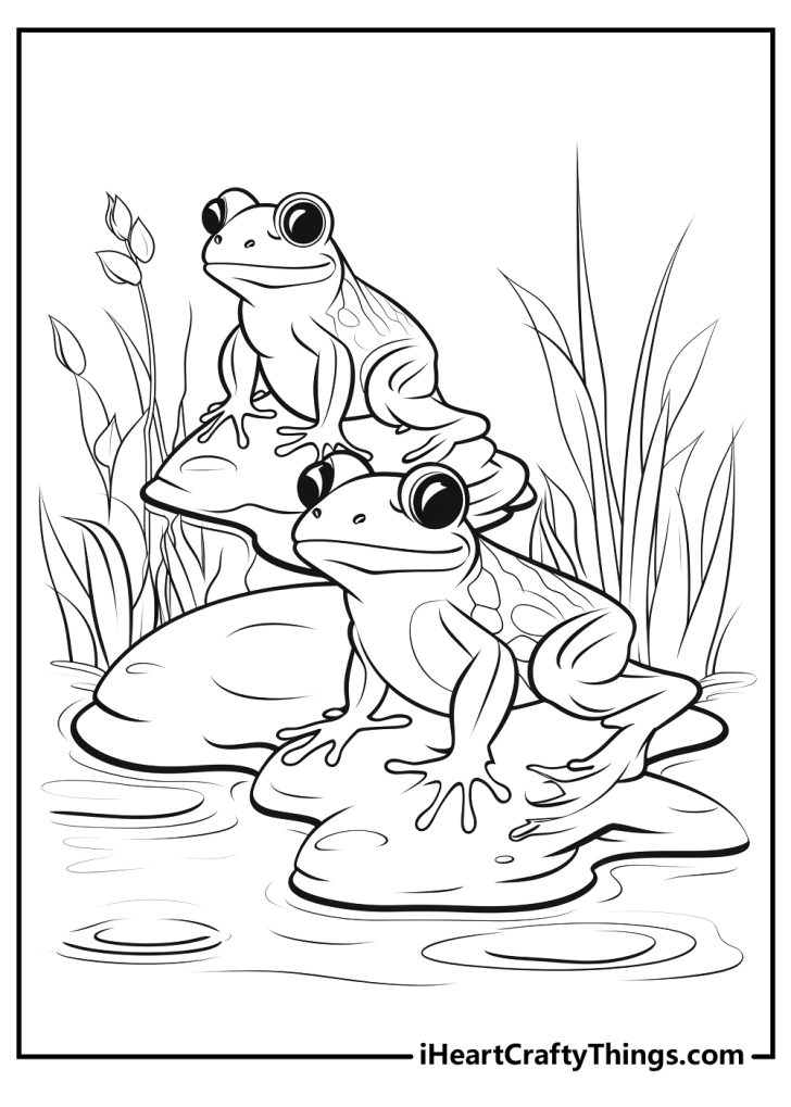 Frog Coloring Pages (100% Free Printables)