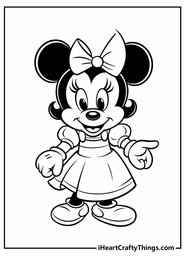Minnie Mouse Coloring Pages (30 Free Printables)
