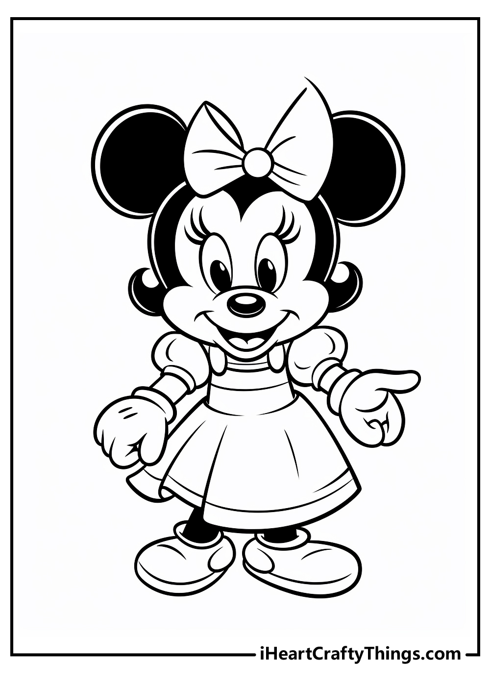 Minnie mouse coloring pages for kids