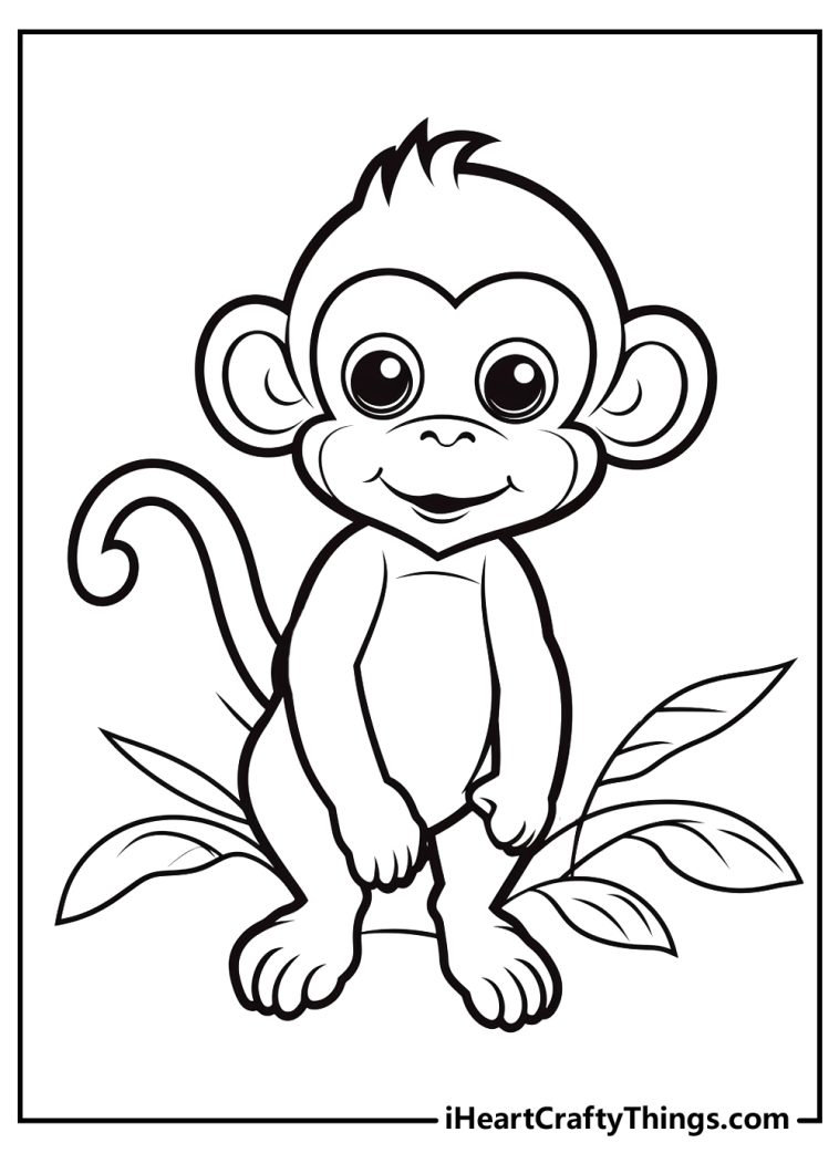 Monkey Coloring Pages (100% Free Printables)