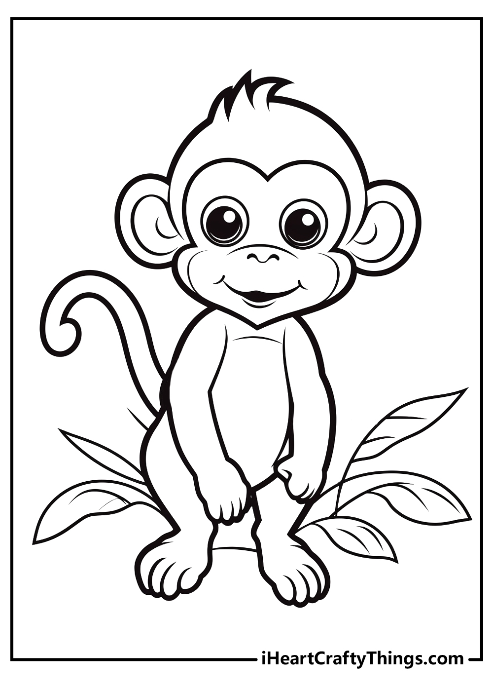 cute coloring pages of baby monkeys