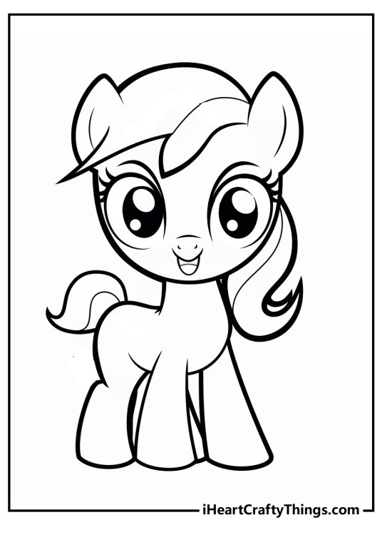 My Little Pony coloring picture for kids featuring magical pony Twilight Sparkle