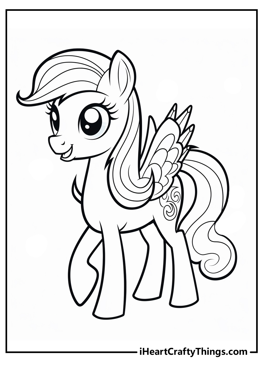 black-and-white my little pony coloring pages