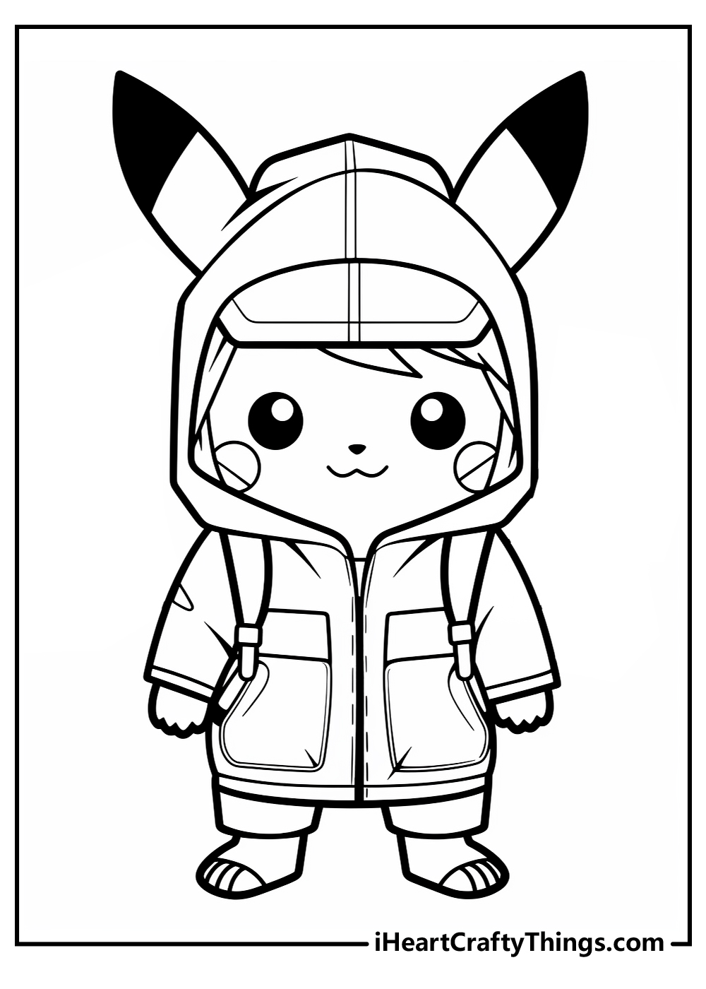 new pikachu coloring printable