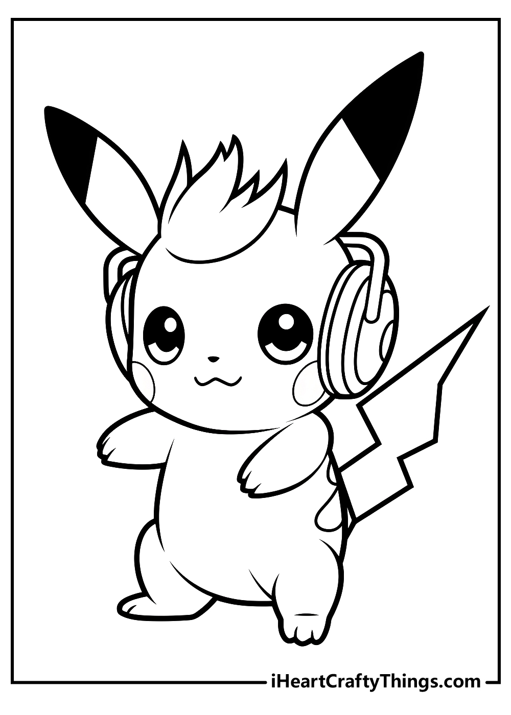 black-and-white pikachu coloring pages