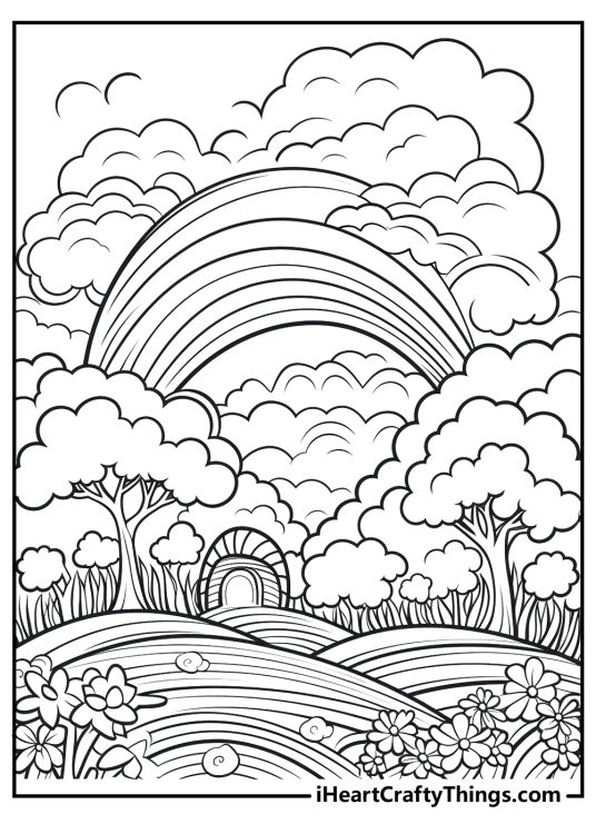 Rainbow coloring pages