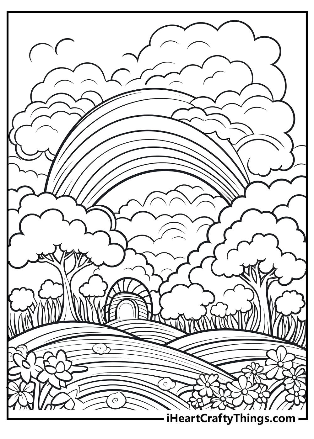 original rainbow coloring pages