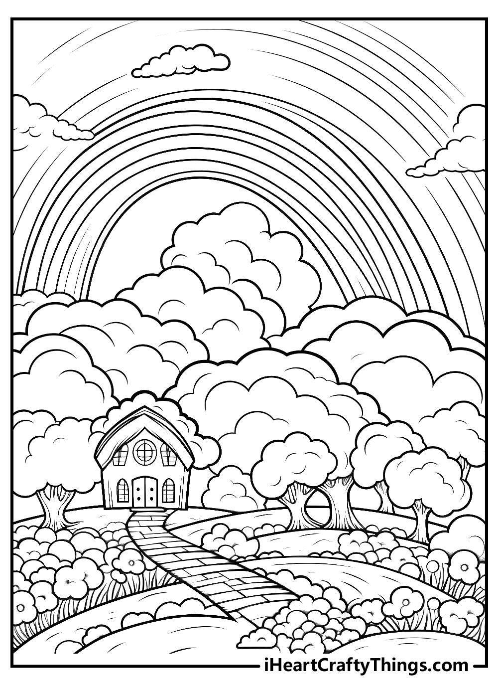 rainbow coloring sheet free download