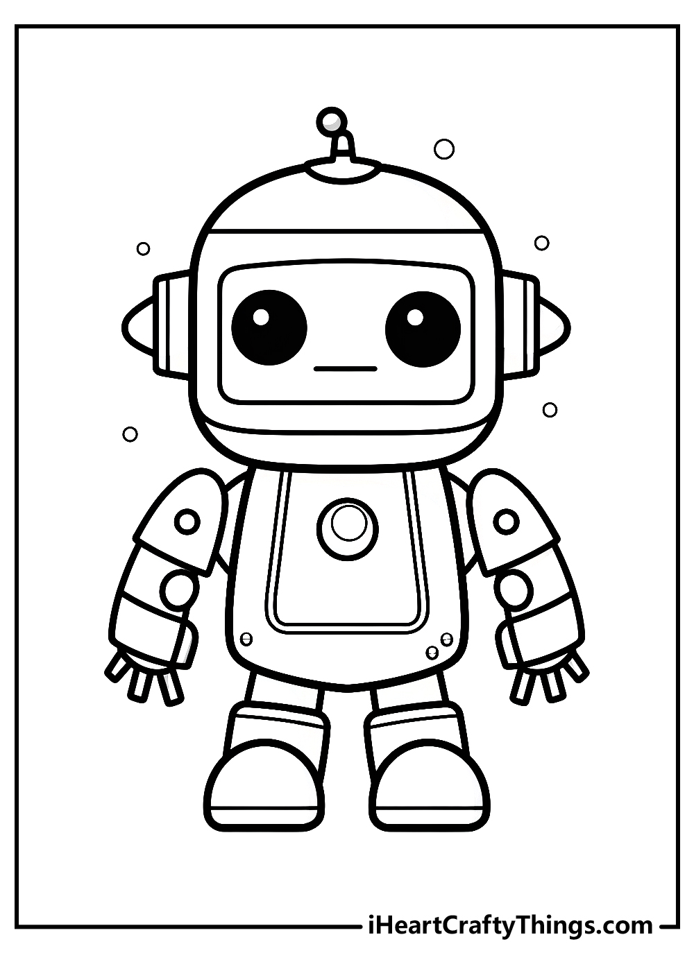 Premium Vector  Coloring pages for kids a4 page robot theme