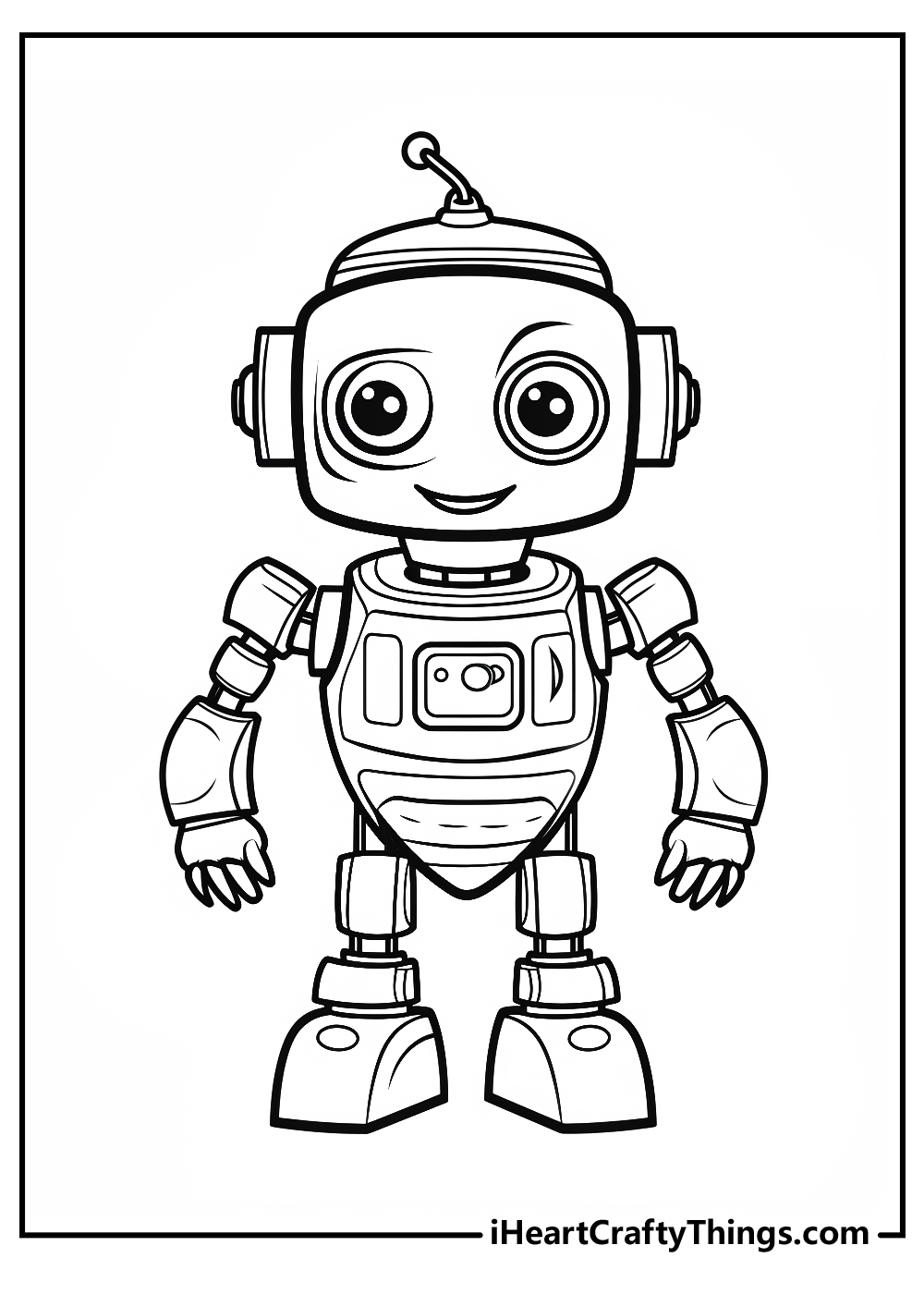 Premium Vector  Coloring pages for kids a4 page robot theme