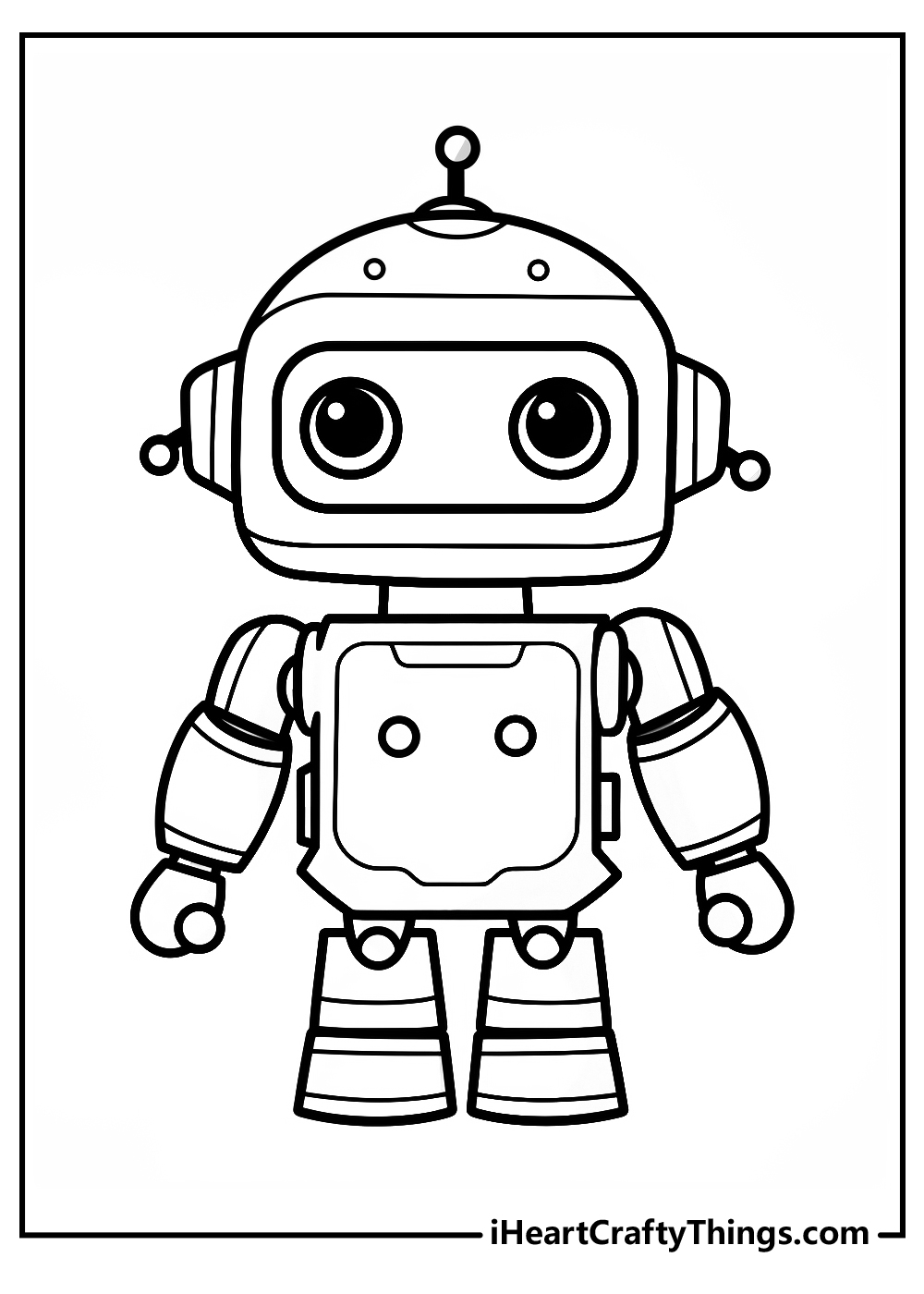 cute robot coloring pages