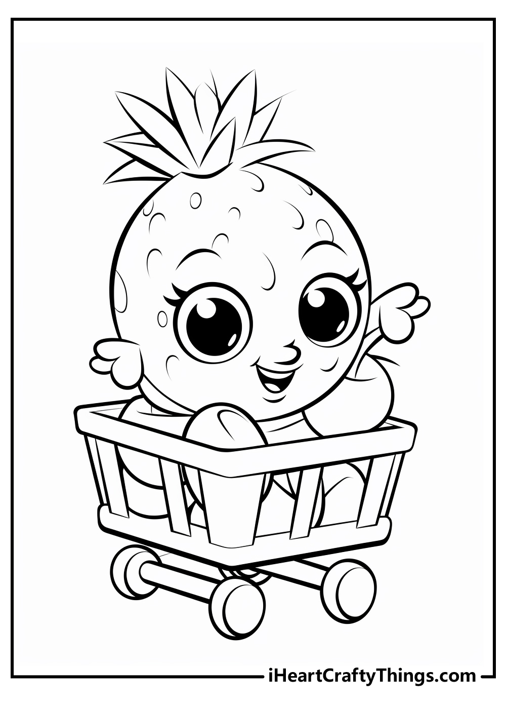 black-and-white shopkins coloring sheet